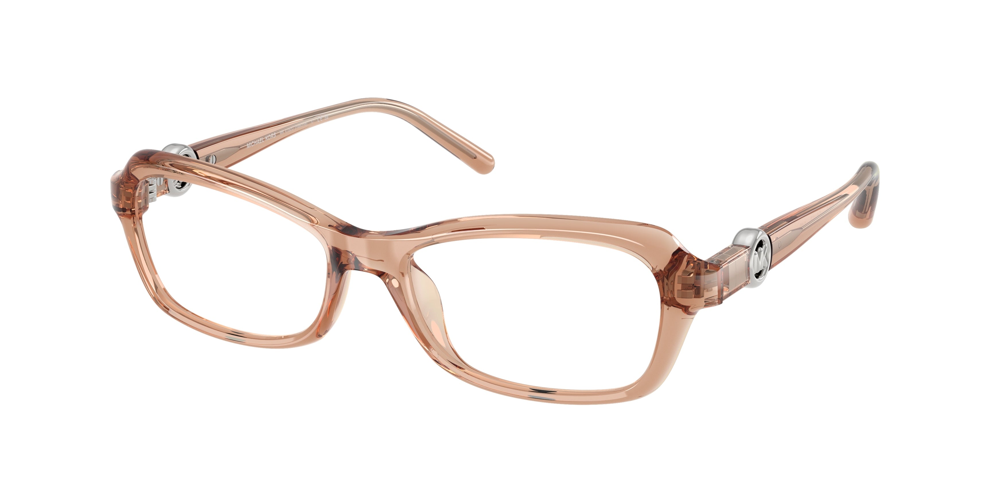 Michael Kors HAKONE MK4182U Round Eyeglasses  4051-Light Brown Transparent 54-140-17 - Color Map Brown