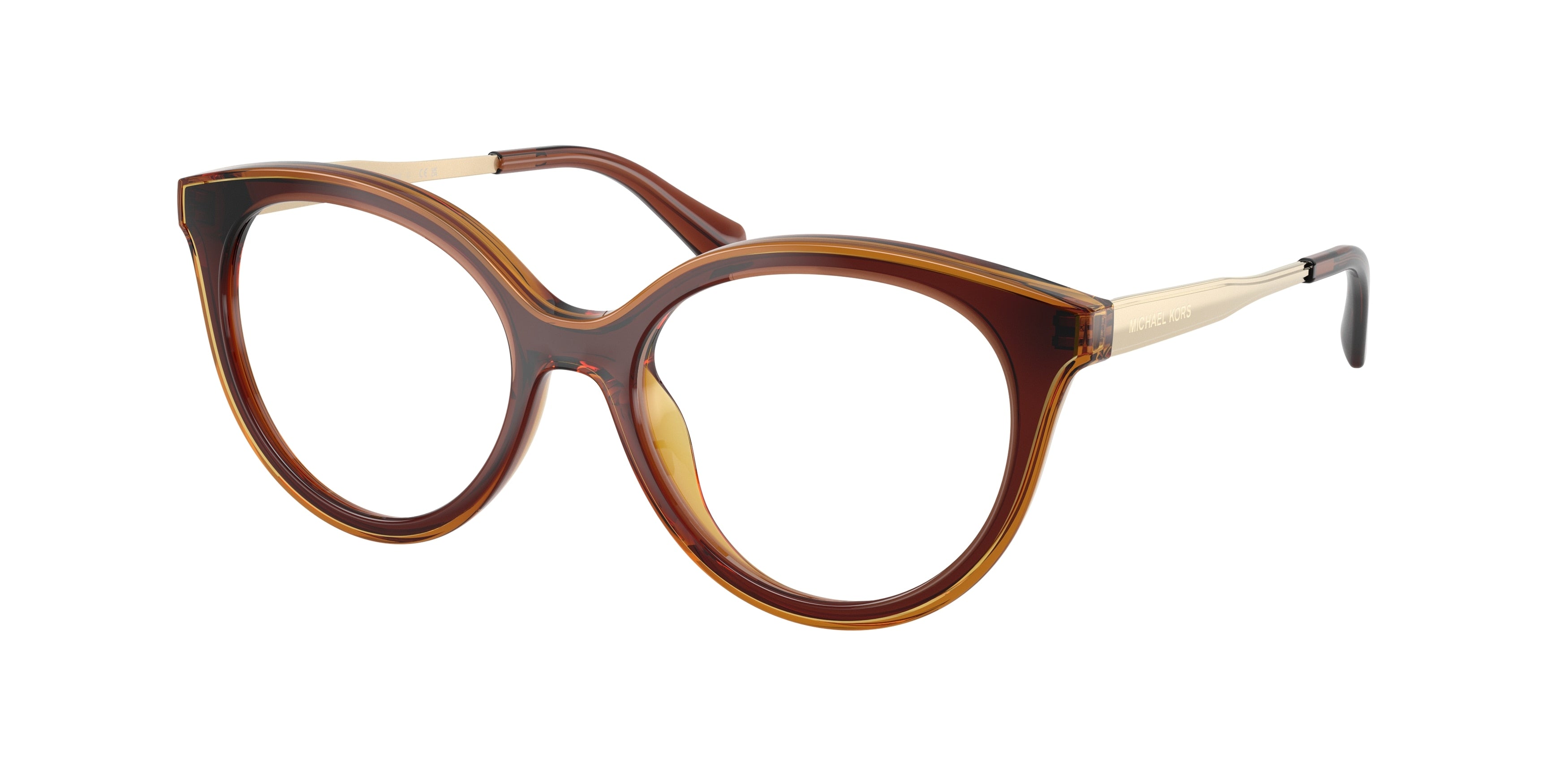 Michael Kors SITGES MK4184U Round Eyeglasses  3113-Dark Brown 51-140-17 - Color Map Brown
