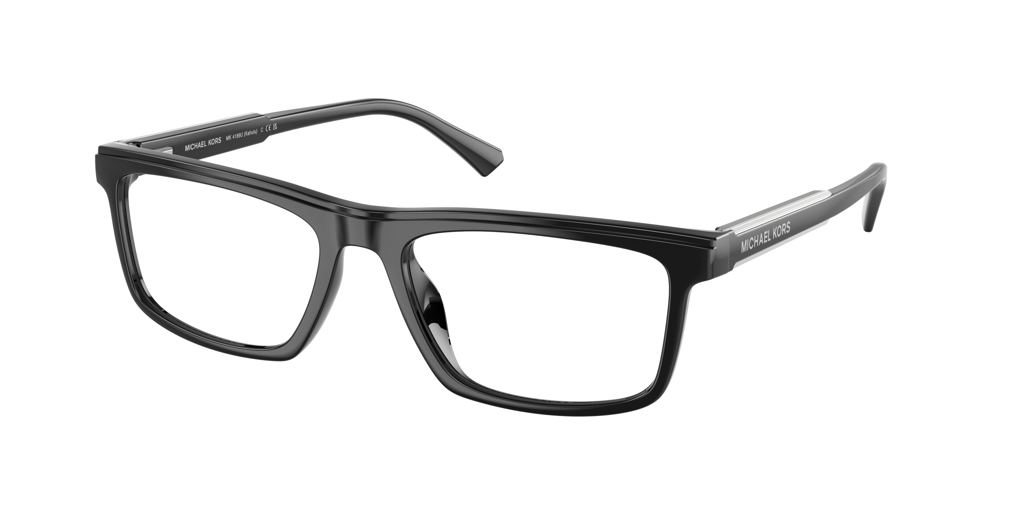Michael Kors KAHULU MK4189U Rectangle Eyeglasses  3005-Black 55-145-18 - Color Map Black