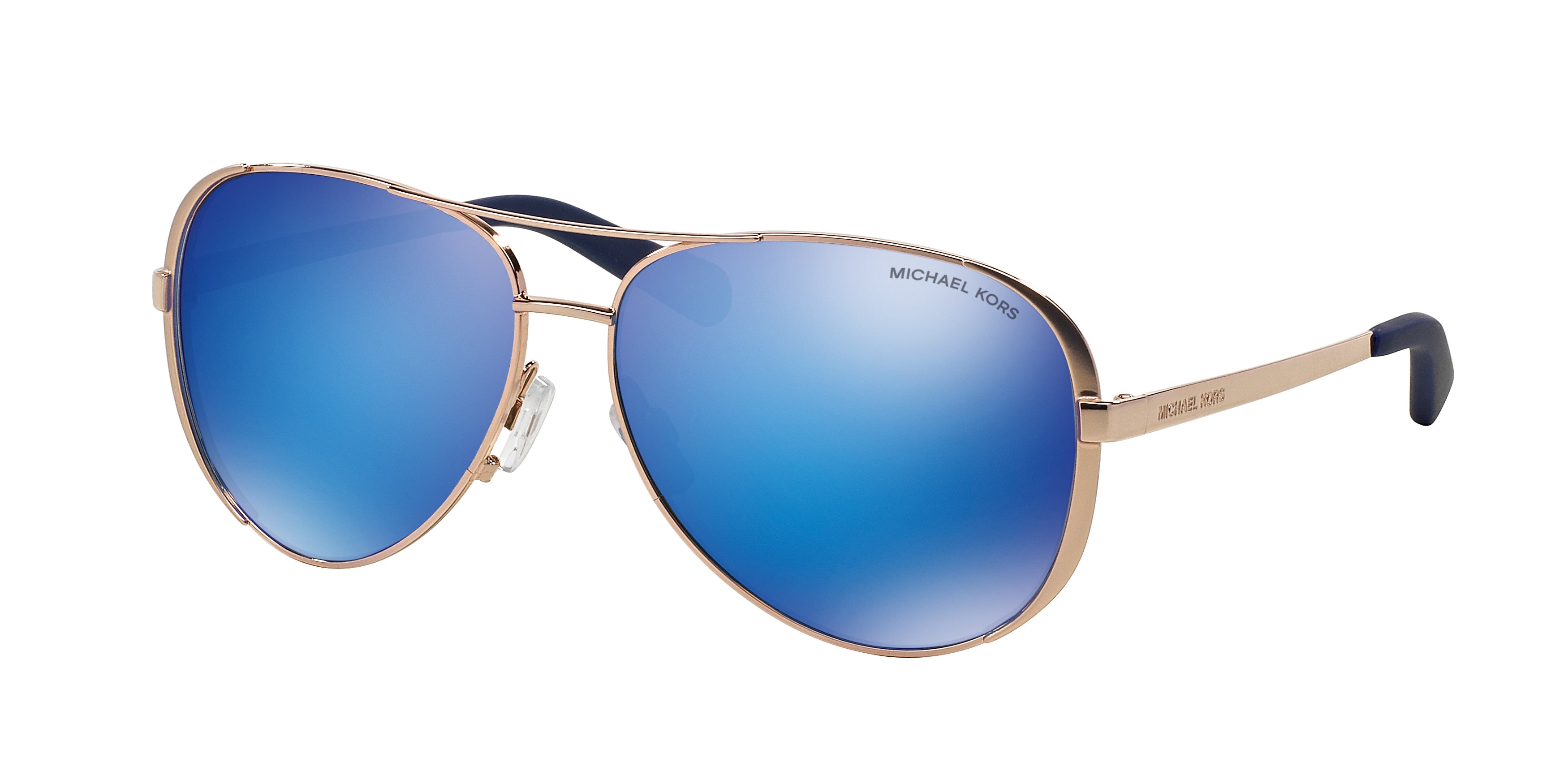 Michael Kors CHELSEA MK5004 Rectangle Sunglasses  100325-Rose Gold 59-135-13 - Color Map Gold