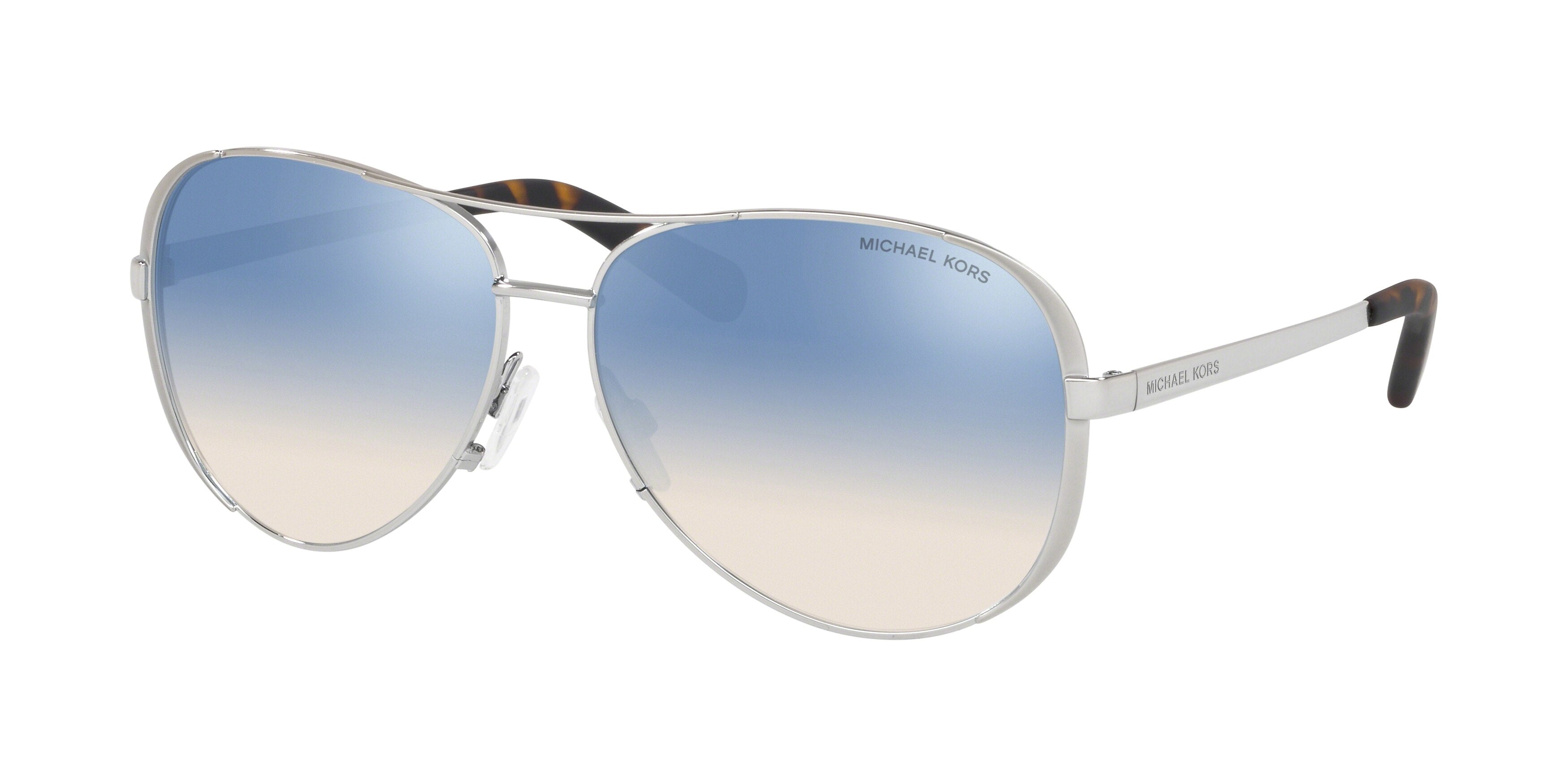 Michael Kors CHELSEA MK5004 Rectangle Sunglasses  1153V6-Silver 59-135-13 - Color Map Silver