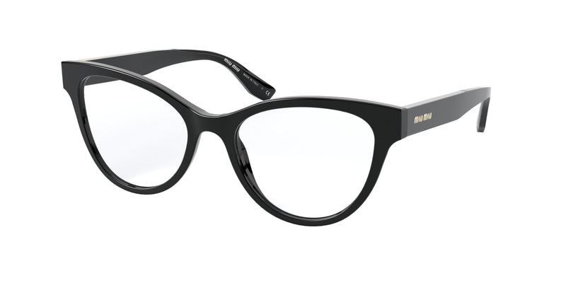 Miu Miu CORE COLLECTION MU01TV Square Eyeglasses  1AB1O1-Black 53-140-18 - Color Map Black