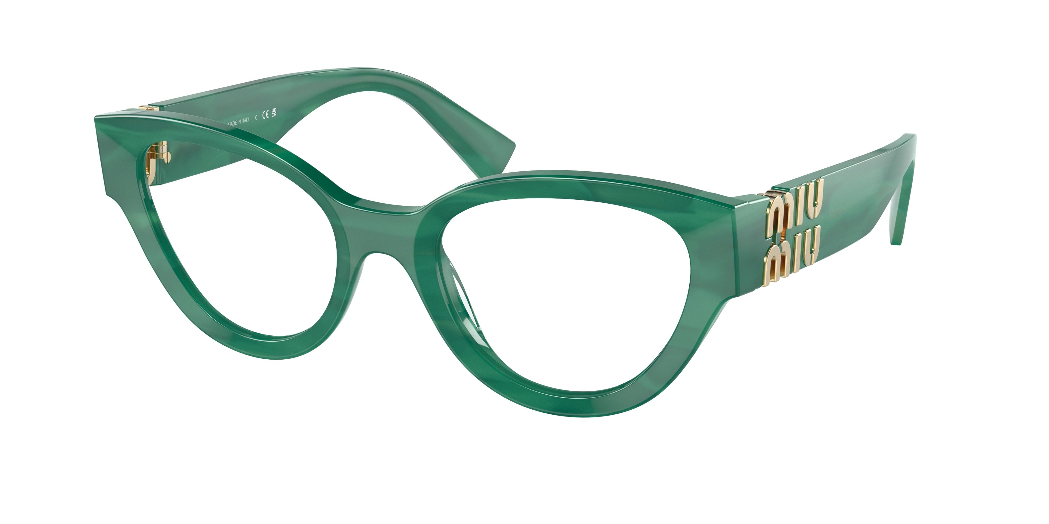 Miu Miu MU01VV Phantos Eyeglasses  15H1O1-Green 50-135-21 - Color Map Green