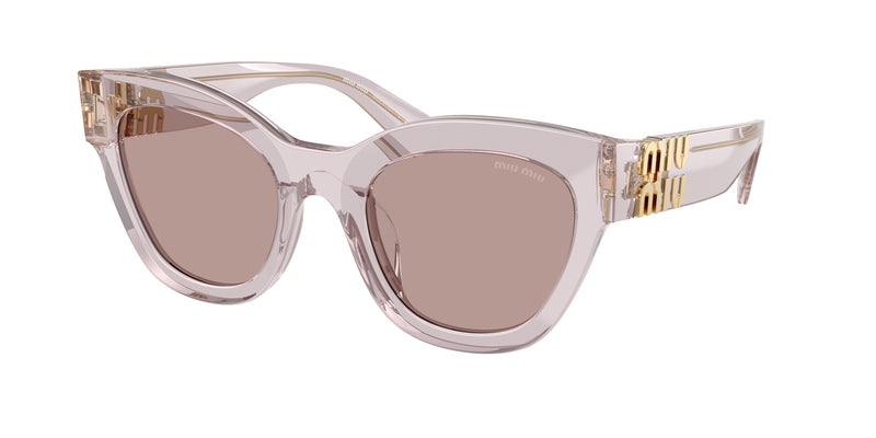 Miu Miu MU01YSF Square Sunglasses  12W20I-Mauve Transparent 51-135-22 - Color Map Violet