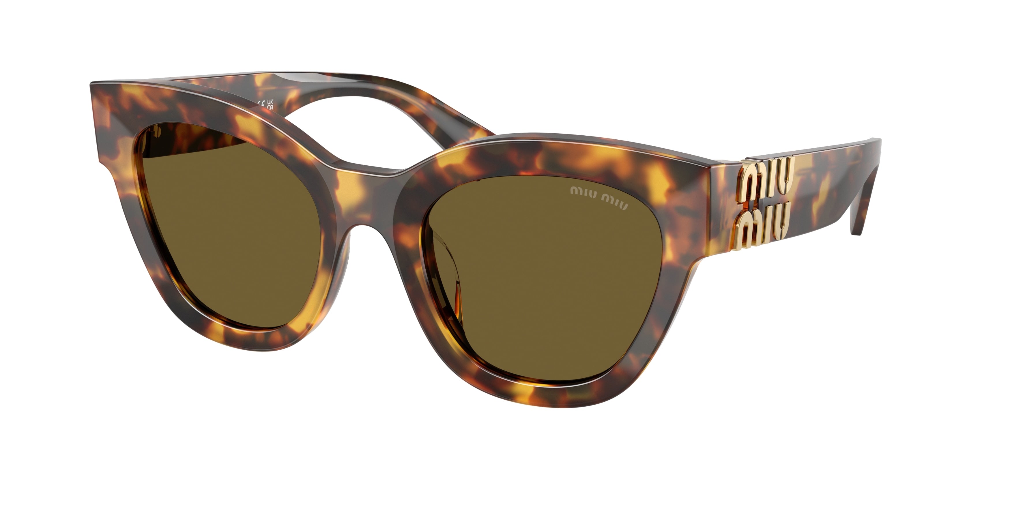 Miu Miu MU01YSF Square Sunglasses  14L09Z-Havana Honey 51-135-22 - Color Map Tortoise