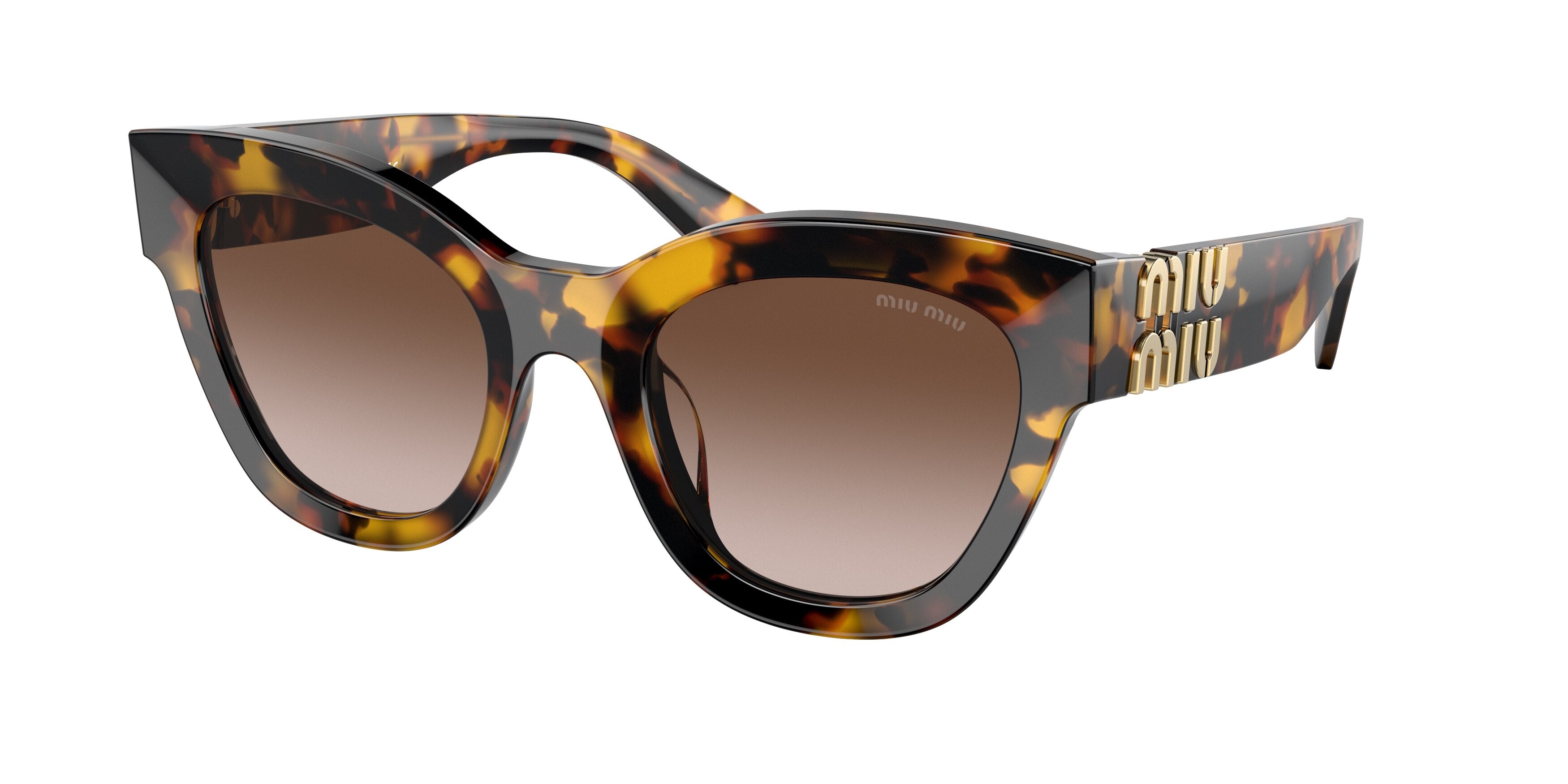 Miu Miu MU01YSF Square Sunglasses  VAU6S1-Honey Havana 51-135-22 - Color Map Tortoise
