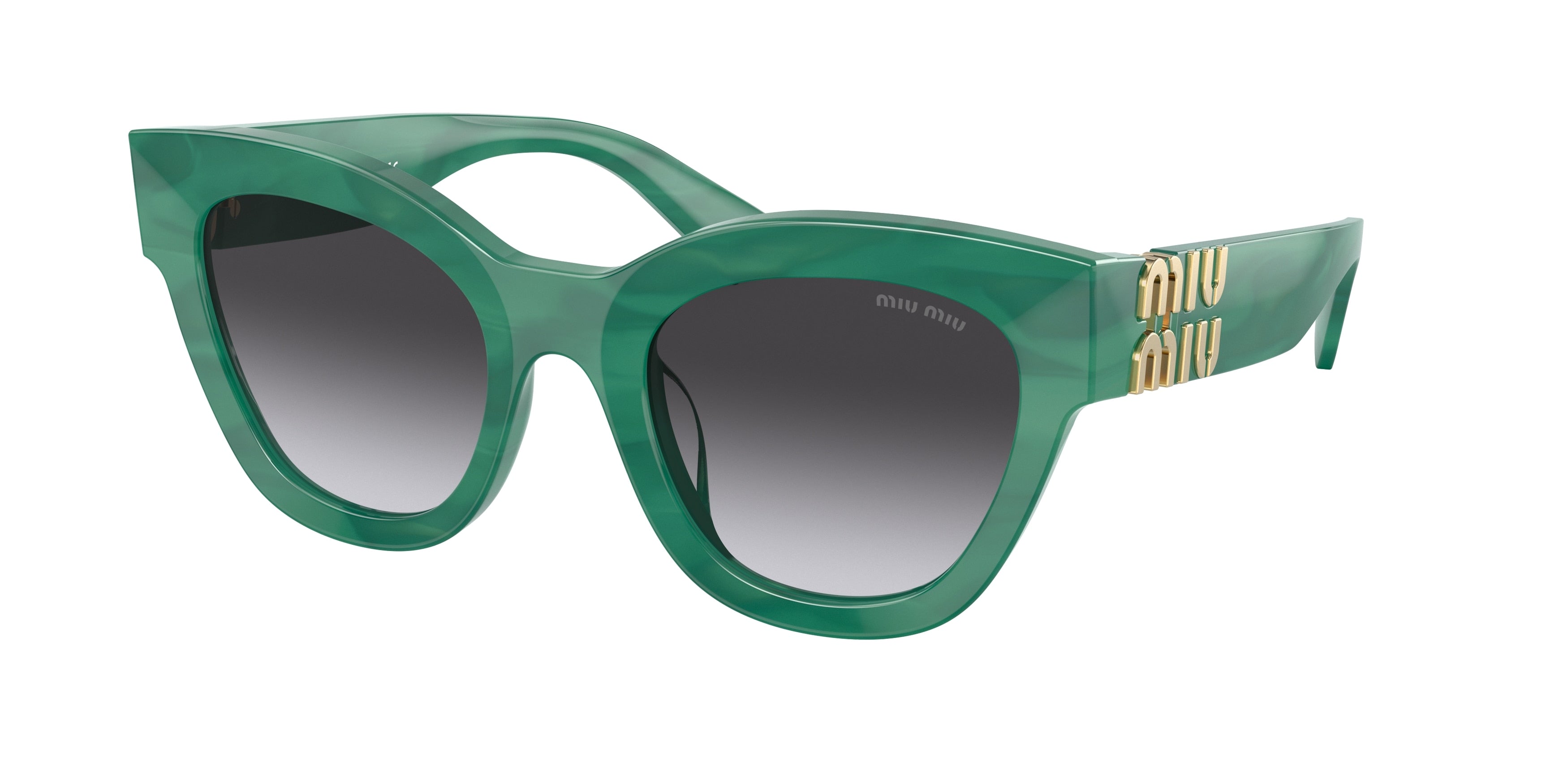Miu Miu MU01YS Square Sunglasses  15H09S-Green 51-135-22 - Color Map Green