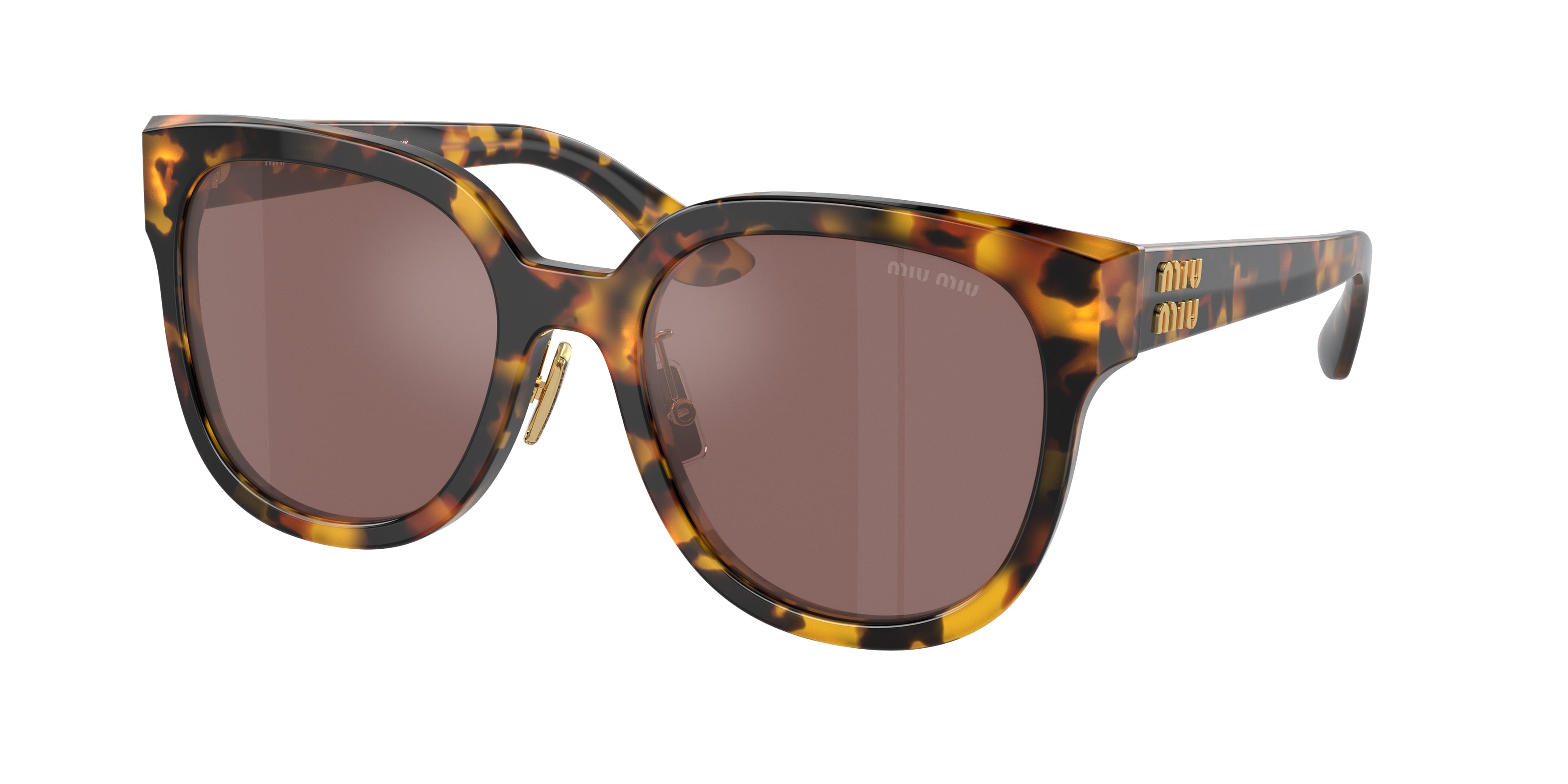 Miu Miu MU01ZS Square Sunglasses  VAU70D-Honey Havana 55-140-20 - Color Map Tortoise