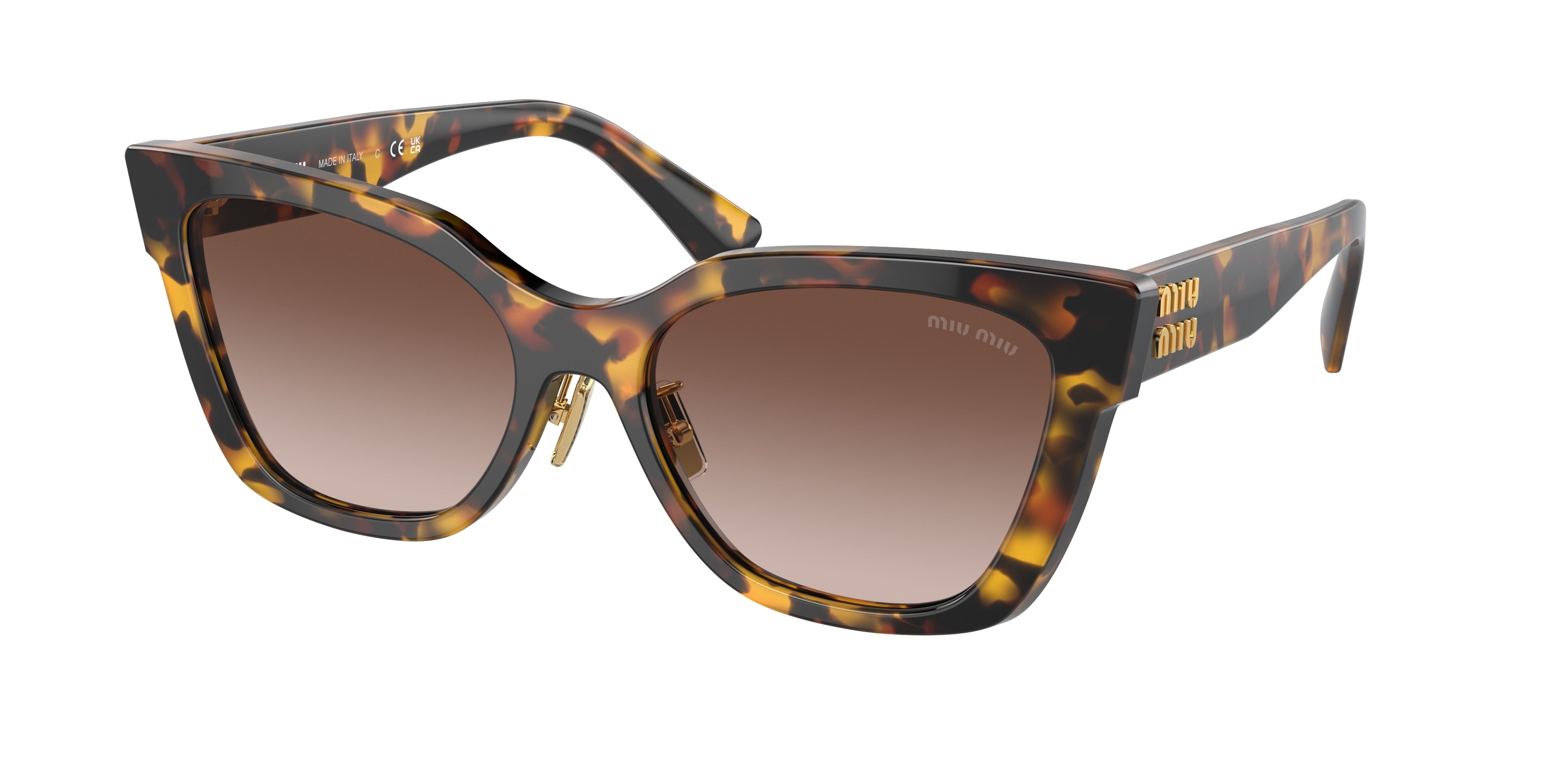 Miu Miu MU02ZS Square Sunglasses  VAU6S1-Honey Havana 56-140-18 - Color Map Tortoise