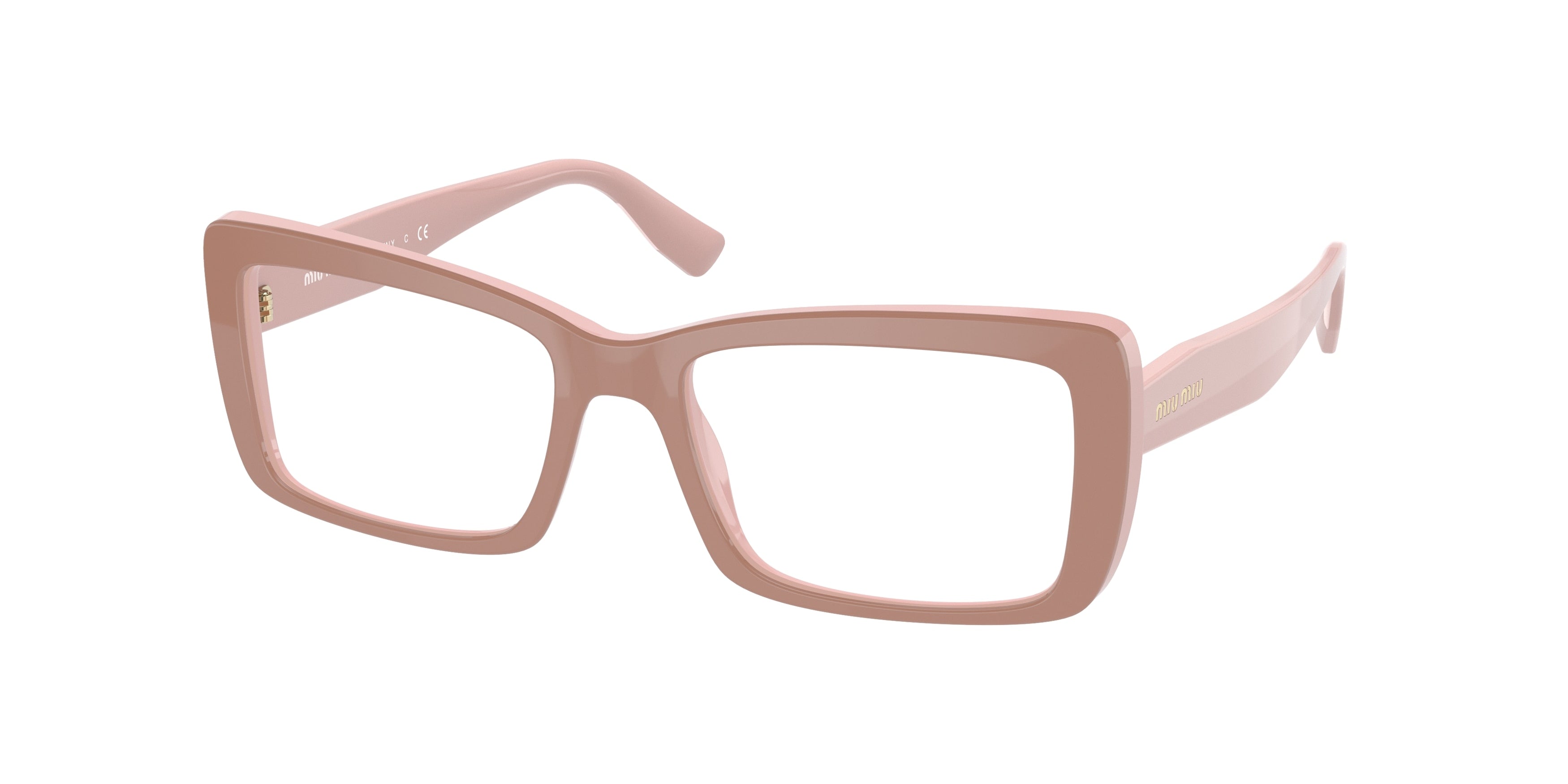 Miu Miu CORE COLLECTION MU03SV Rectangle Eyeglasses  03T1O1-Pink 52-140-17 - Color Map Pink