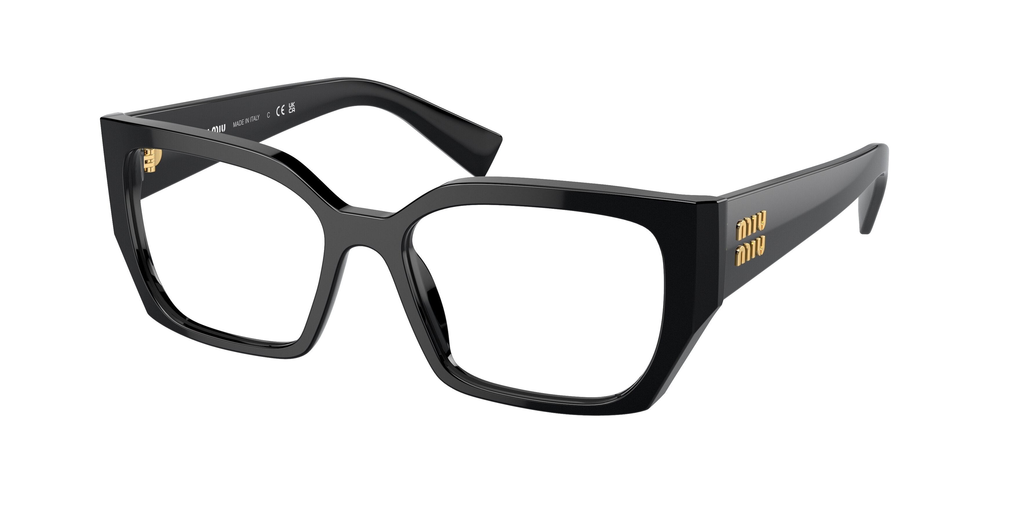 Miu Miu MU03VV Rectangle Eyeglasses  1AB1O1-Black 54-140-17 - Color Map Black