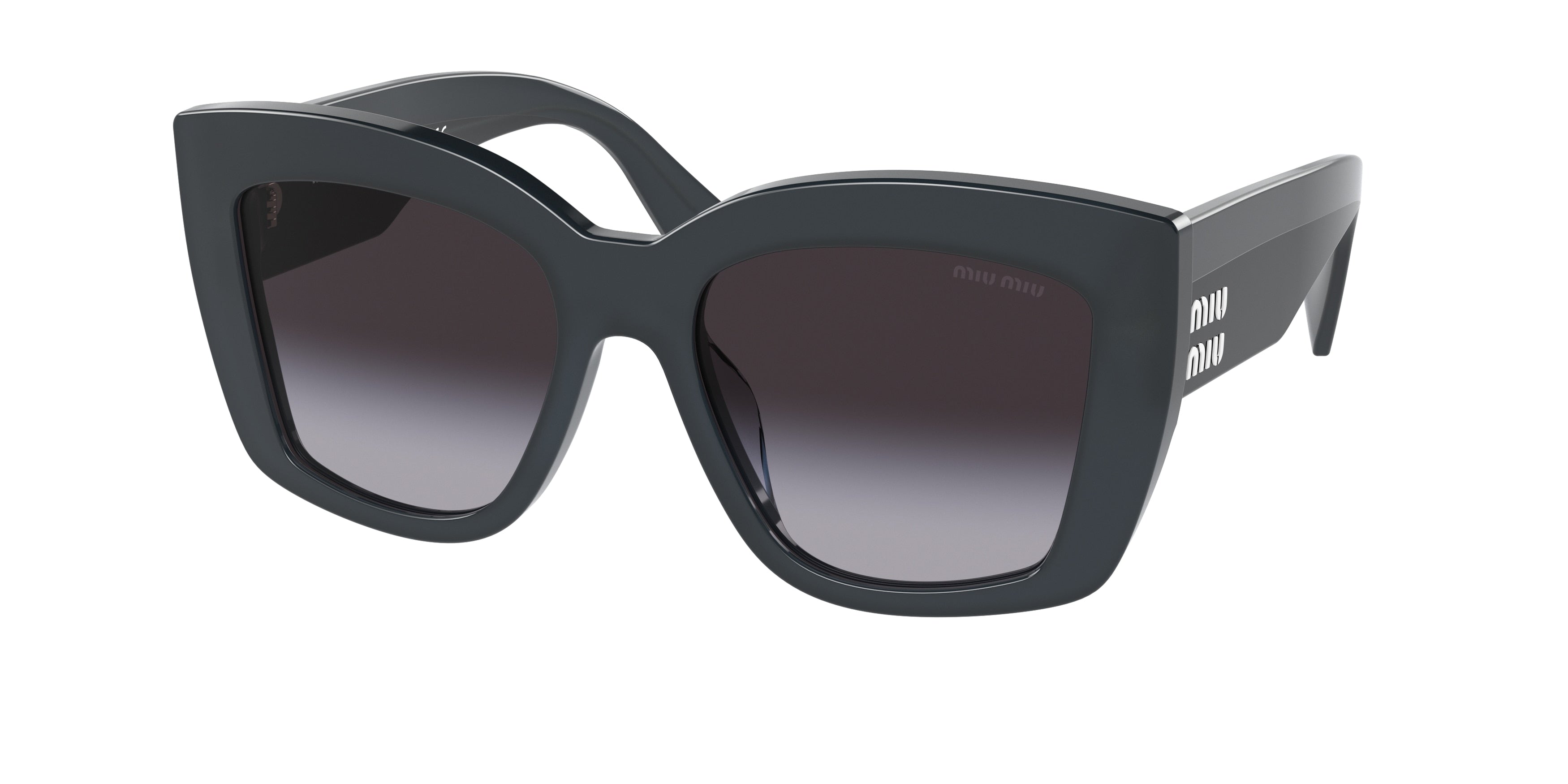 Miu Miu MU04WS Square Sunglasses  06U5D1-Grey Opal 53-140-18 - Color Map Grey