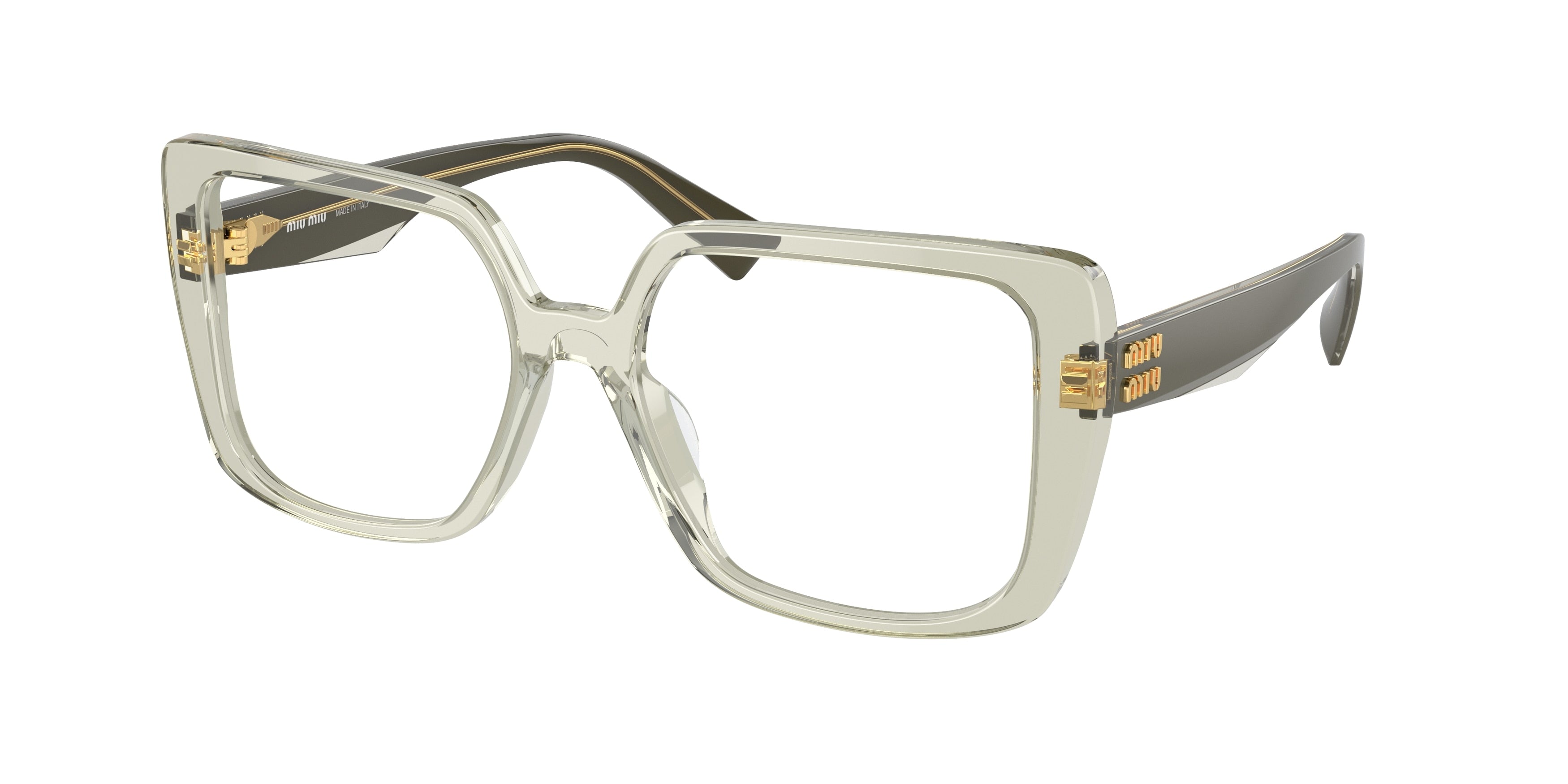 Miu Miu MU06VV Square Eyeglasses  13M1O1-Juta 54-140-17 - Color Map Beige