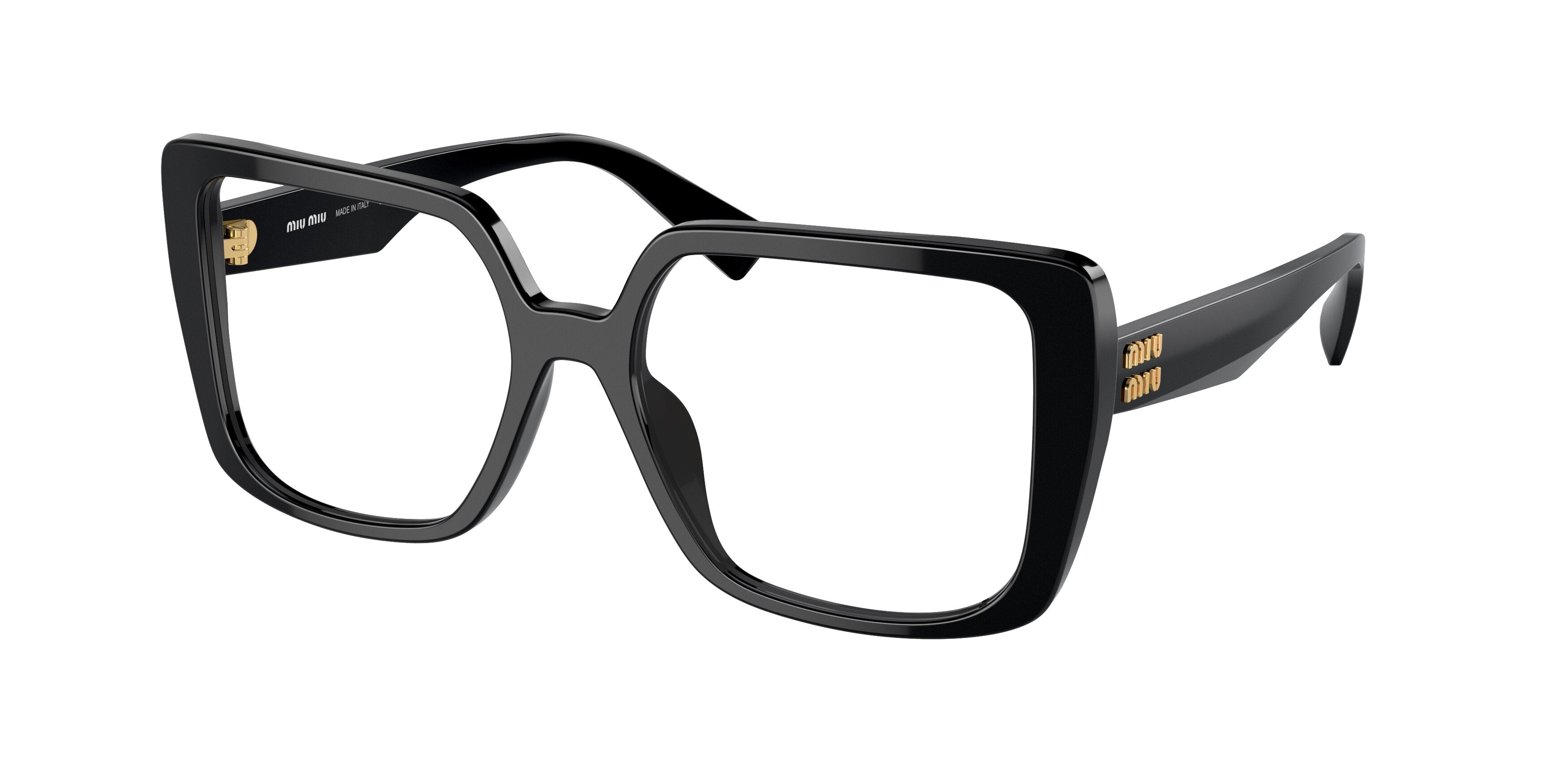 Miu Miu MU06VV Square Eyeglasses  1AB1O1-Black 54-140-17 - Color Map Black
