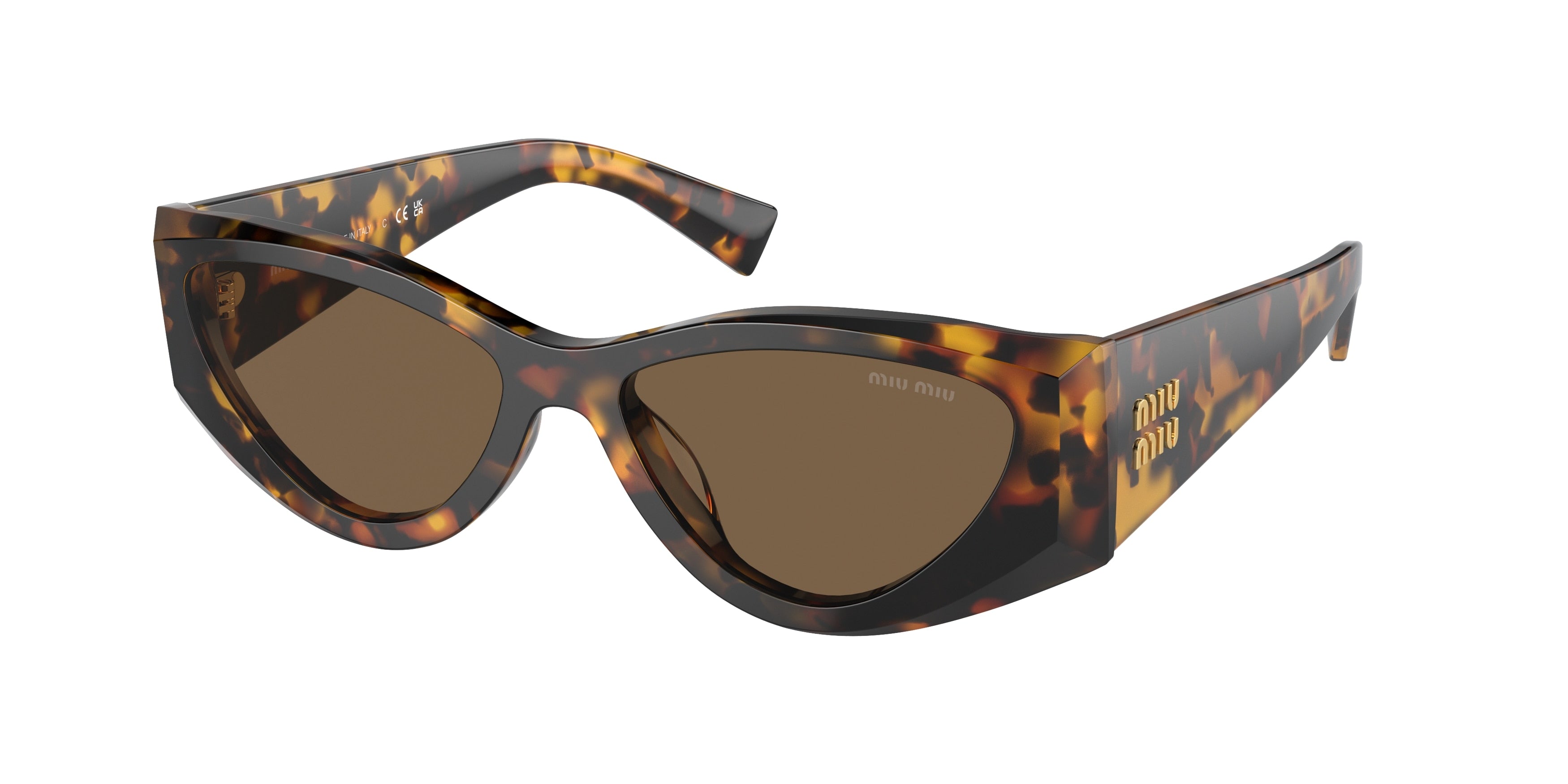 Miu Miu MU06YS Cat Eye Sunglasses  VAU06B-Havana Honey 54-140-16 - Color Map Tortoise