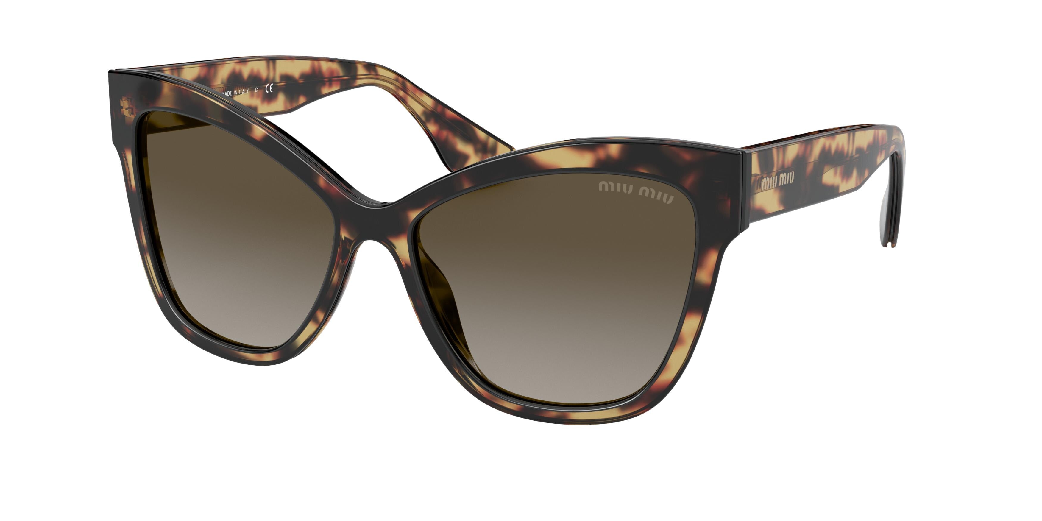 Miu Miu CORE COLLECTION MU08VS Cat Eye Sunglasses  09H0A7-Havana 56-145-16 - Color Map Tortoise