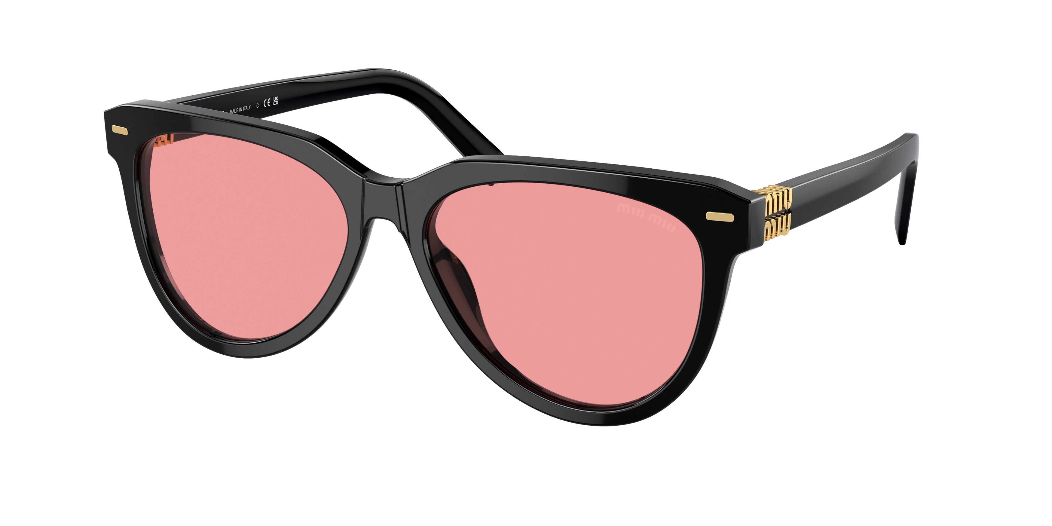 Miu Miu MU12ZSF Phantos Sunglasses  16K1D0-Black 56-140-16 - Color Map Black