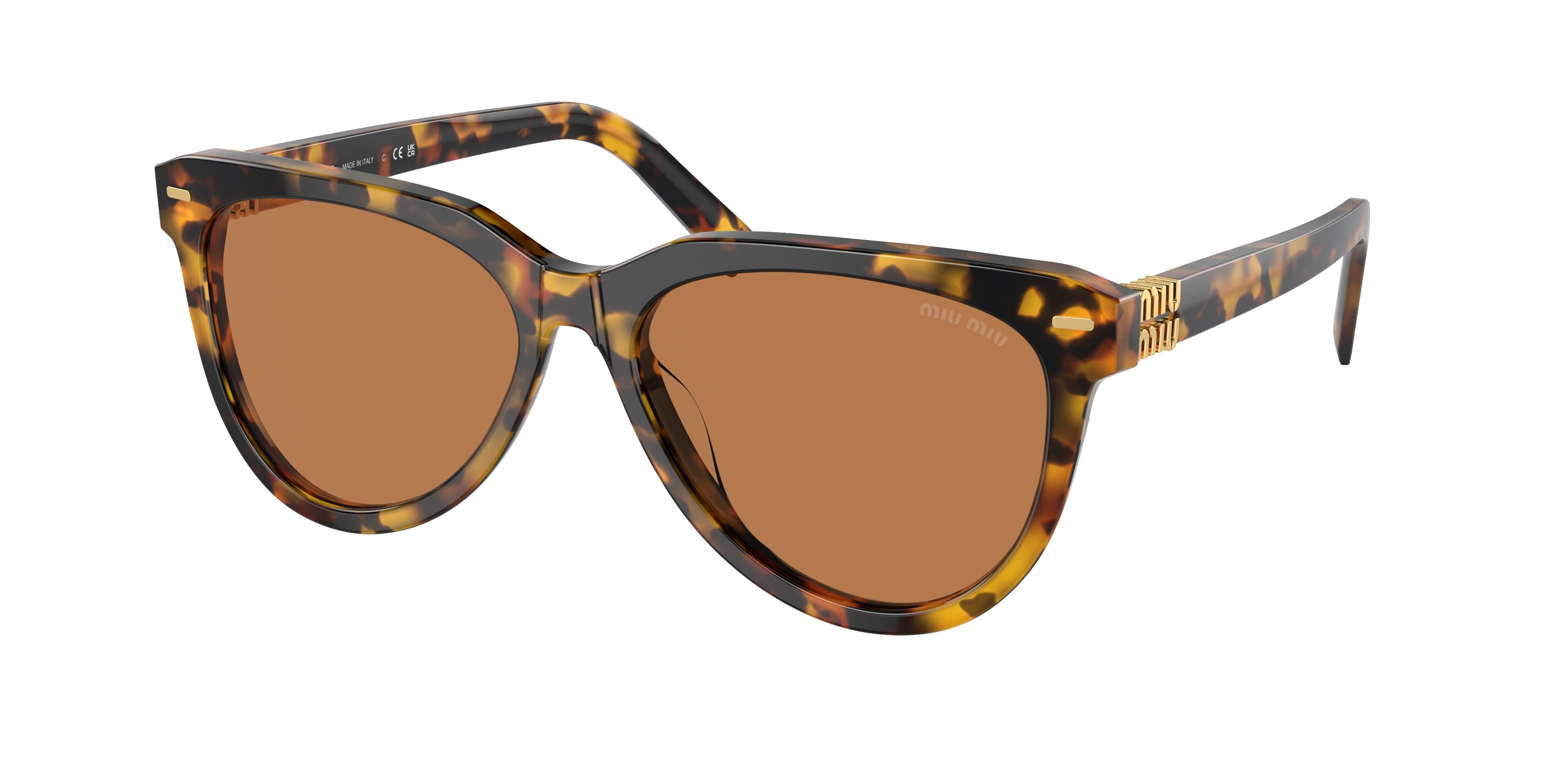Miu Miu MU12ZS Phantos Sunglasses  VAU01T-Havana Honey 56-140-16 - Color Map Tortoise