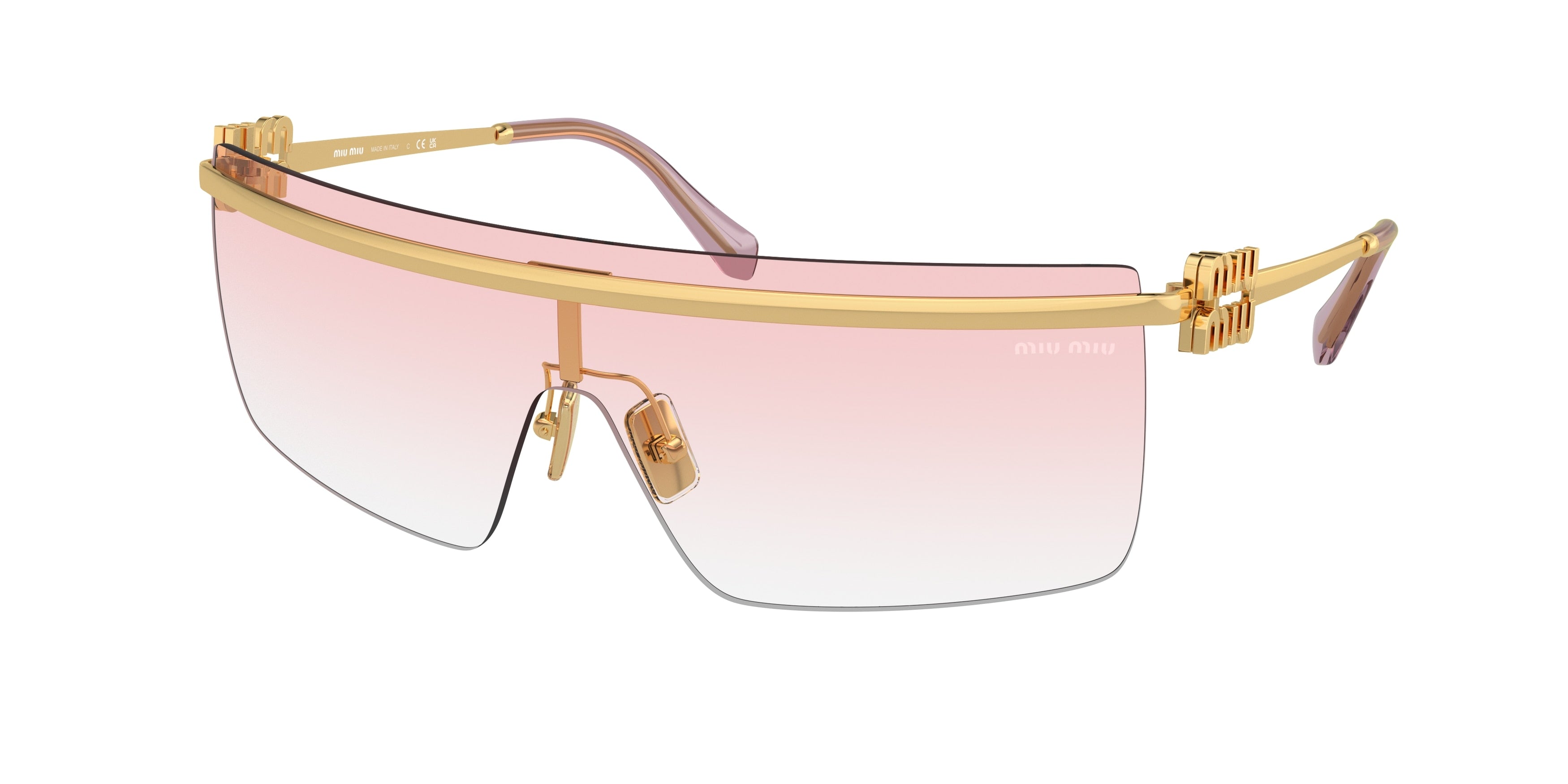 Miu Miu MU50ZS Irregular Sunglasses  5AK80D-Gold 0-130-142 - Color Map Gold