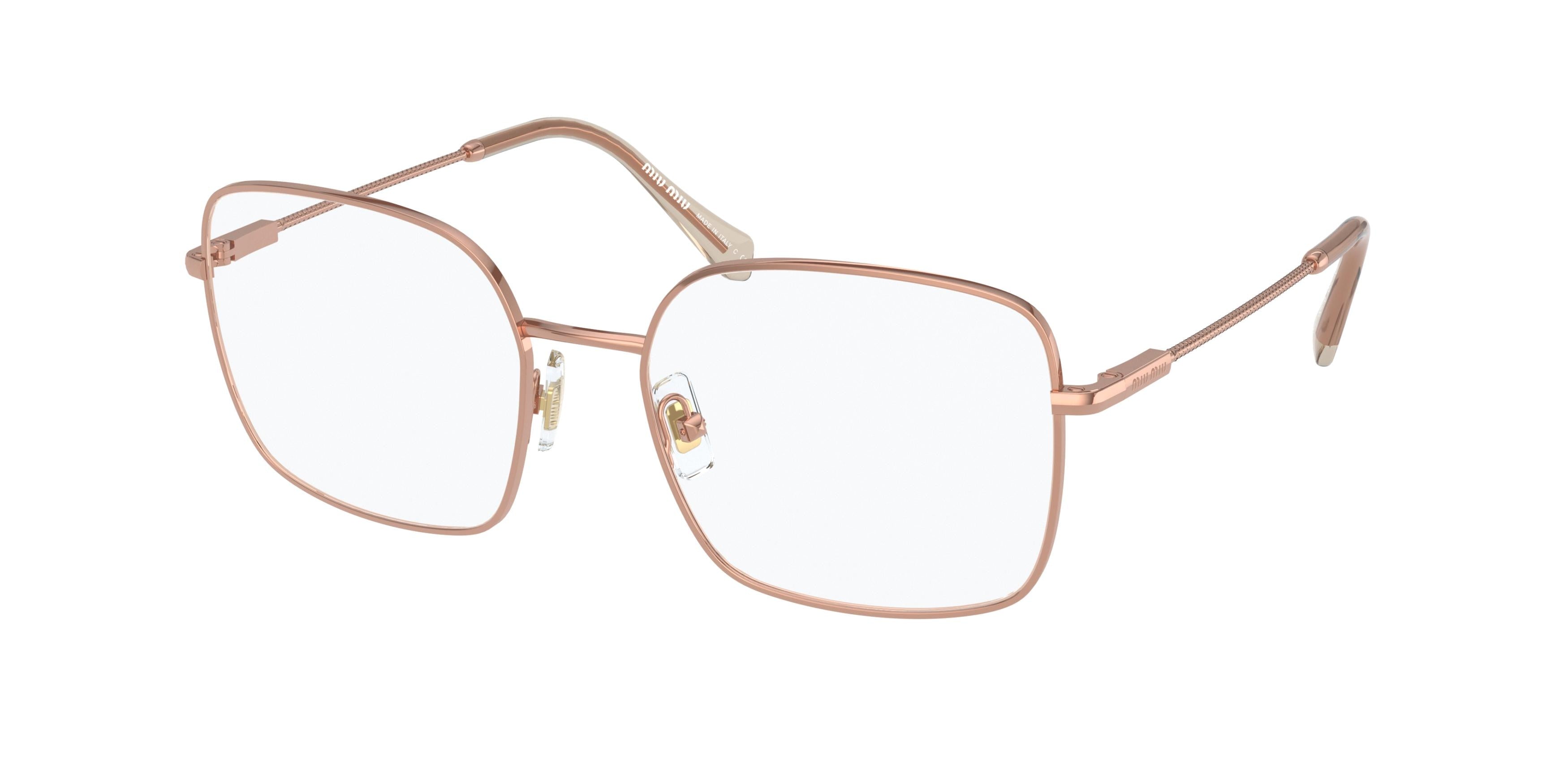 Miu Miu MU51TV Square Eyeglasses  SVF1O1-Pink Gold 55-140-18 - Color Map Pink