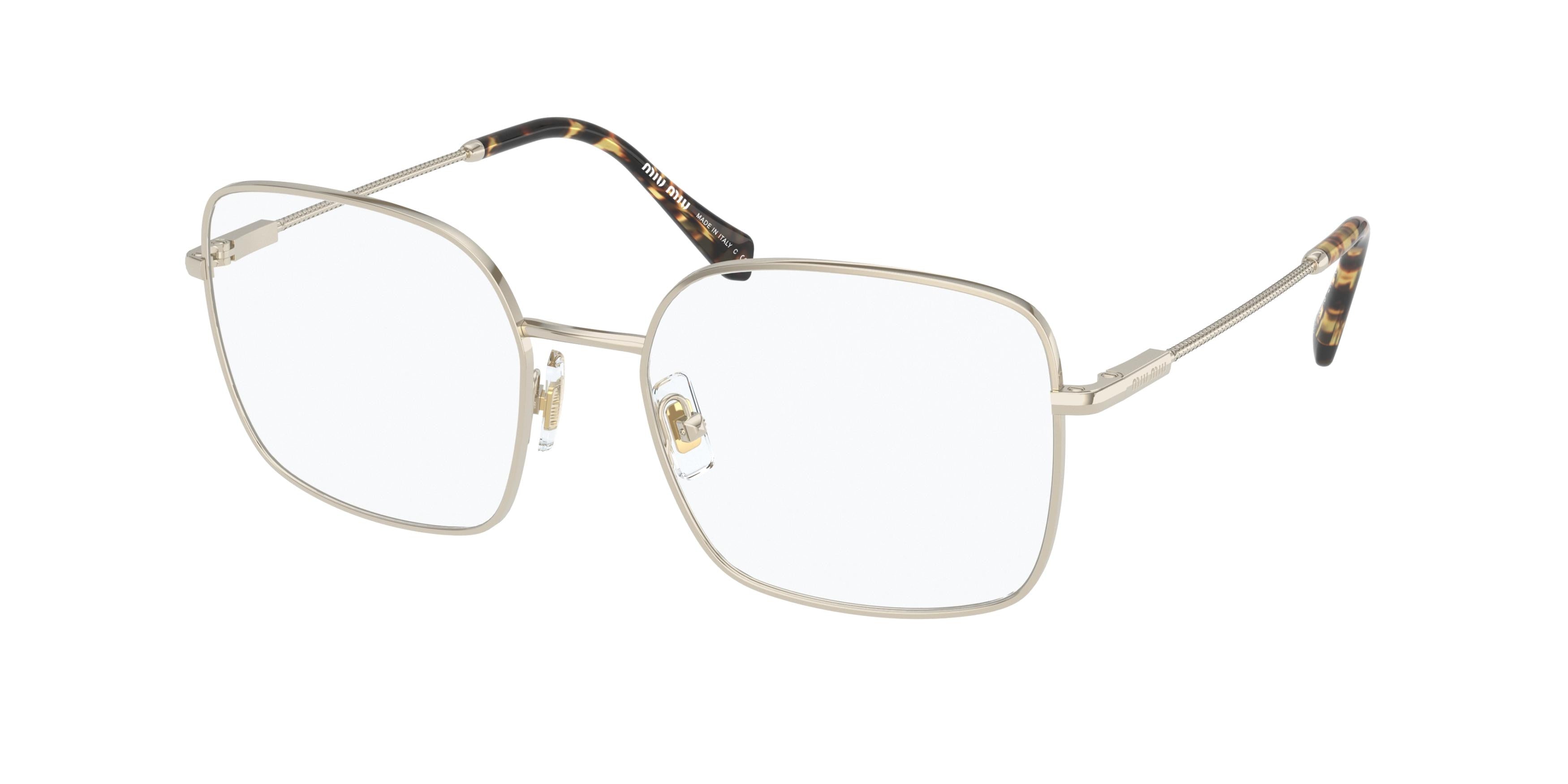 Miu Miu MU51TV Square Eyeglasses  ZVN1O1-Pale Gold 55-140-18 - Color Map Gold