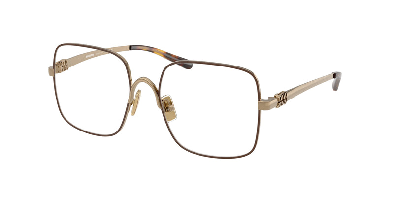 Miu Miu MU51YV Square Eyeglasses  24H1O1-Chocolate 53-140-17 - Color Map Brown