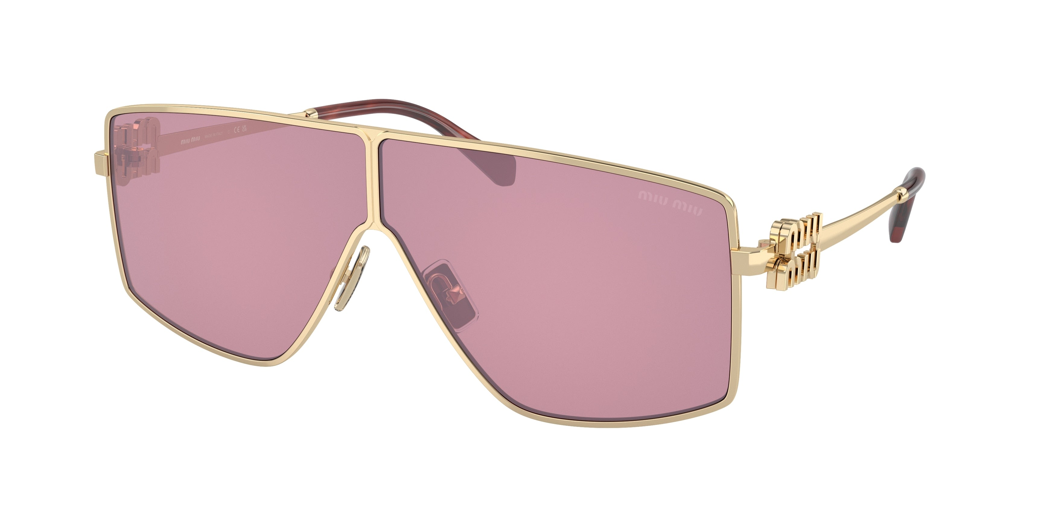 Miu Miu MU51ZS Irregular Sunglasses  ZVN50D-Pale Gold 69-140-2 - Color Map Gold