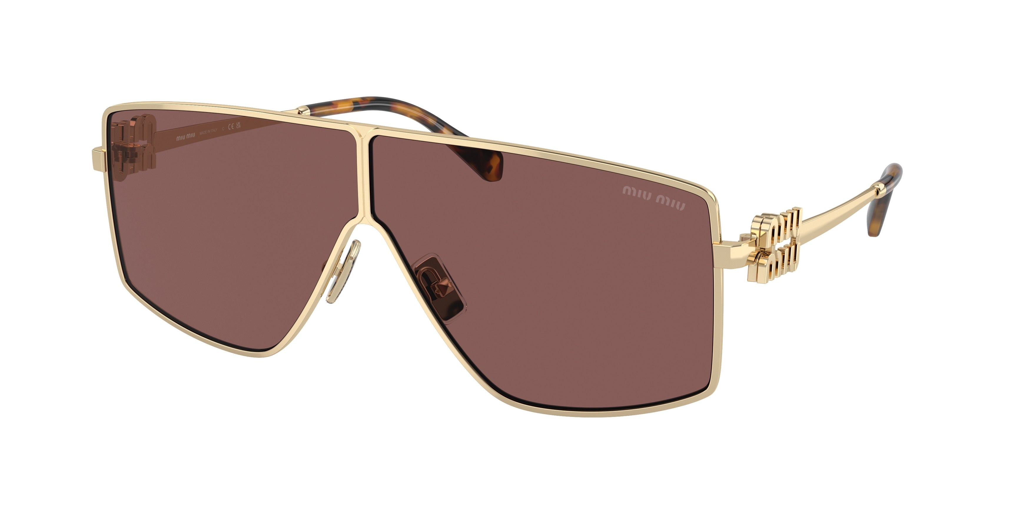 Miu Miu MU51ZS Irregular Sunglasses  ZVN70D-Pale Gold 69-140-2 - Color Map Gold