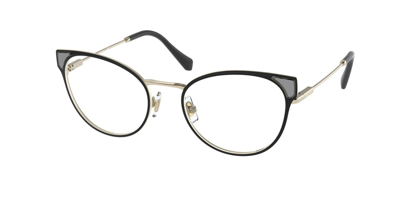 Miu Miu MU52TV Phantos Eyeglasses  1AB1O1-Black 52-140-19 - Color Map Black