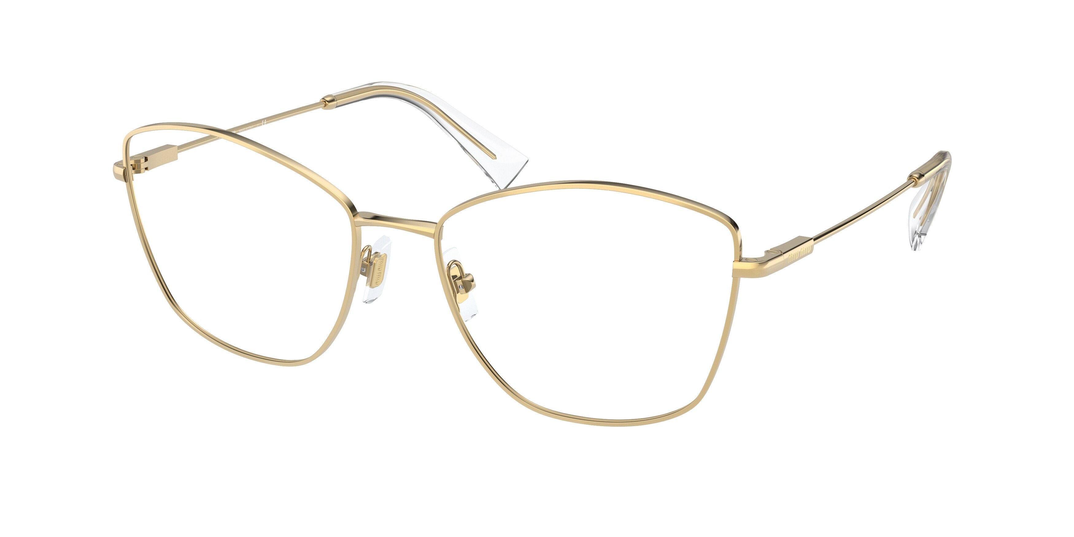 Miu Miu MU52UV Butterfly Eyeglasses  5AK1O1-Gold 56-140-18 - Color Map Gold