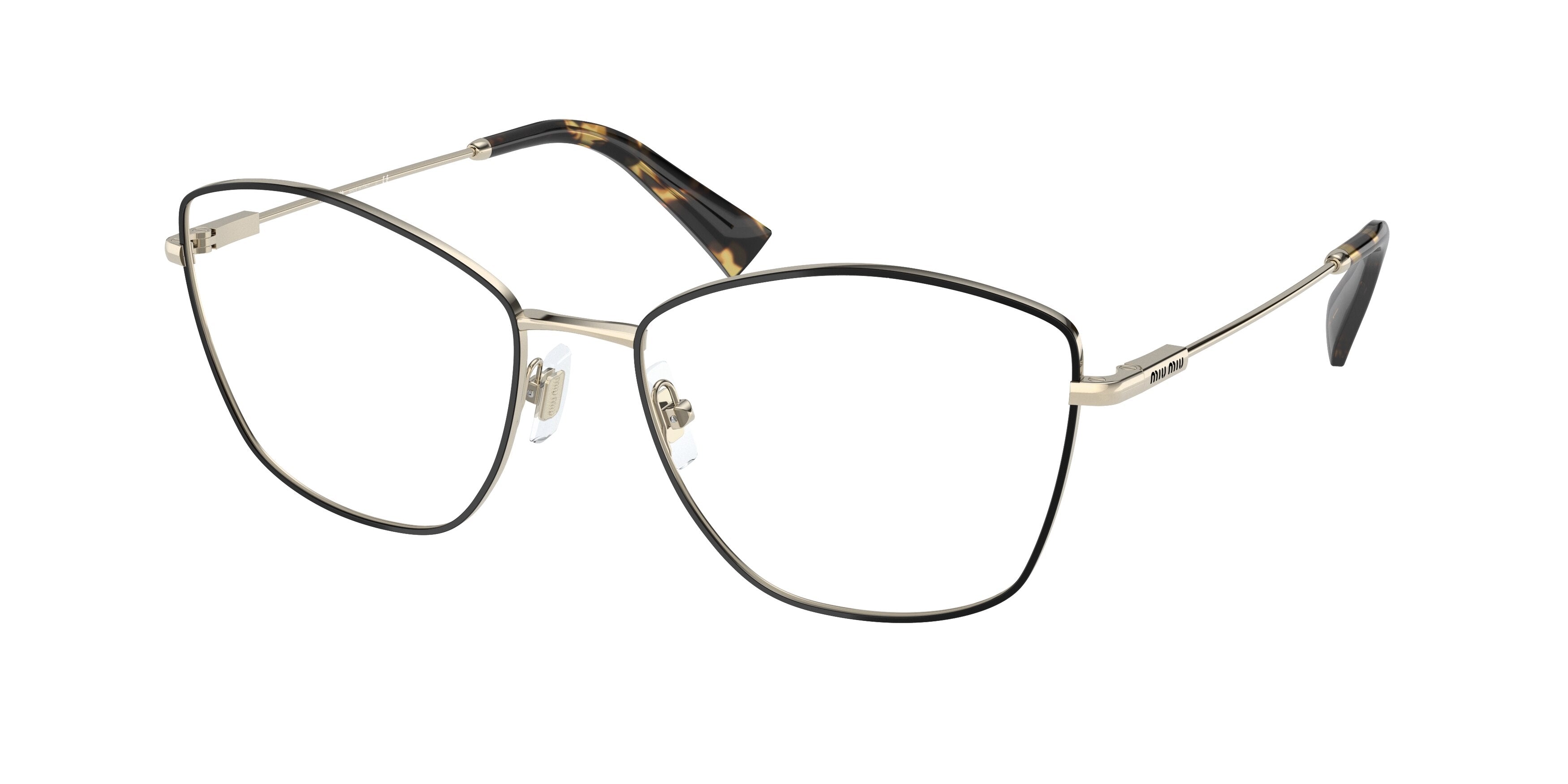 Miu Miu MU52UV Butterfly Eyeglasses  AAV1O1-Black 58-140-18 - Color Map Black