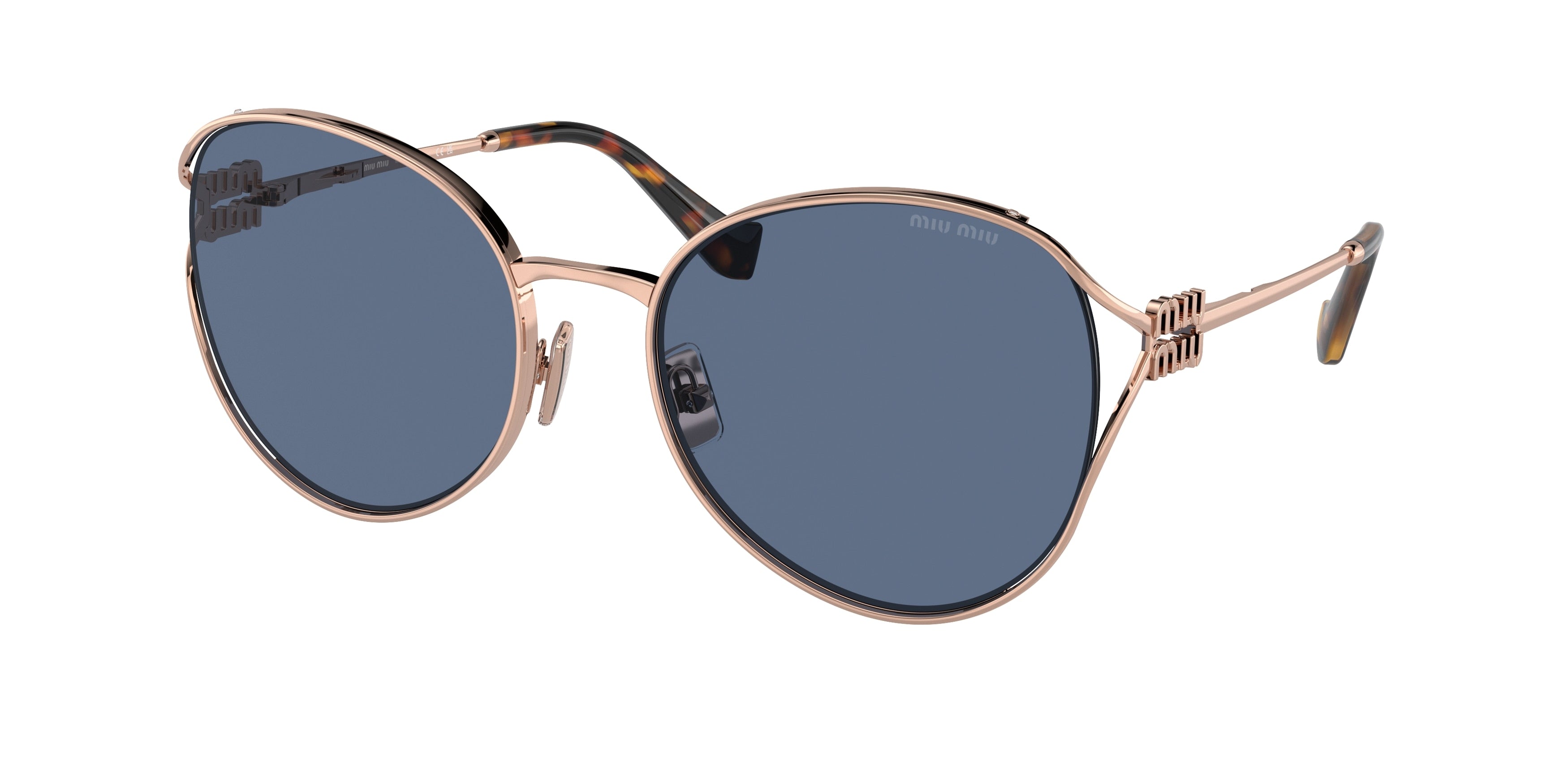 Miu Miu MU53YS Phantos Sunglasses  ZVF1V1-Pink Gold 58-125-20 - Color Map Pink