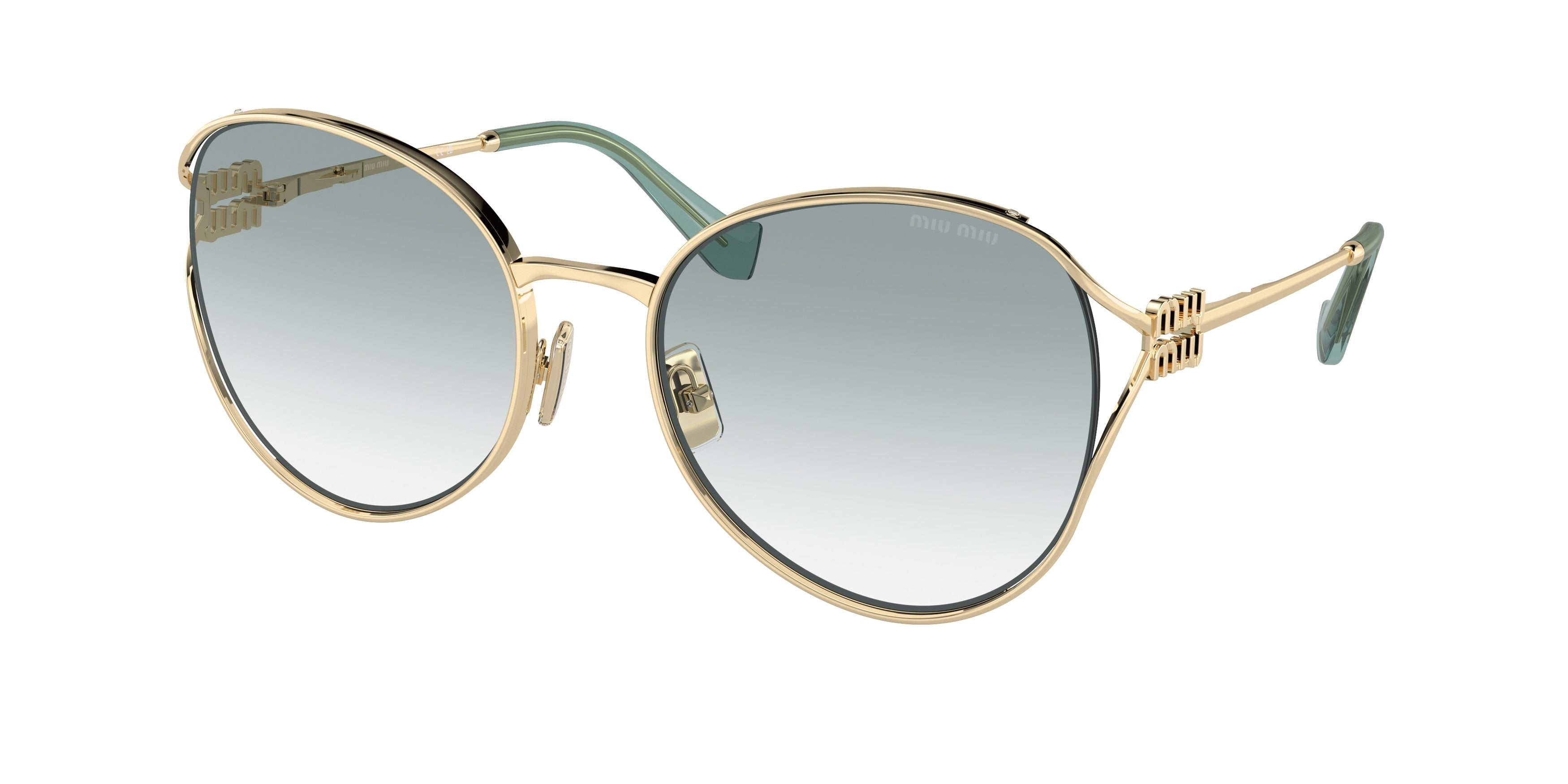 Miu Miu MU53YS Phantos Sunglasses  ZVN03O-Pale Gold 58-125-20 - Color Map Gold