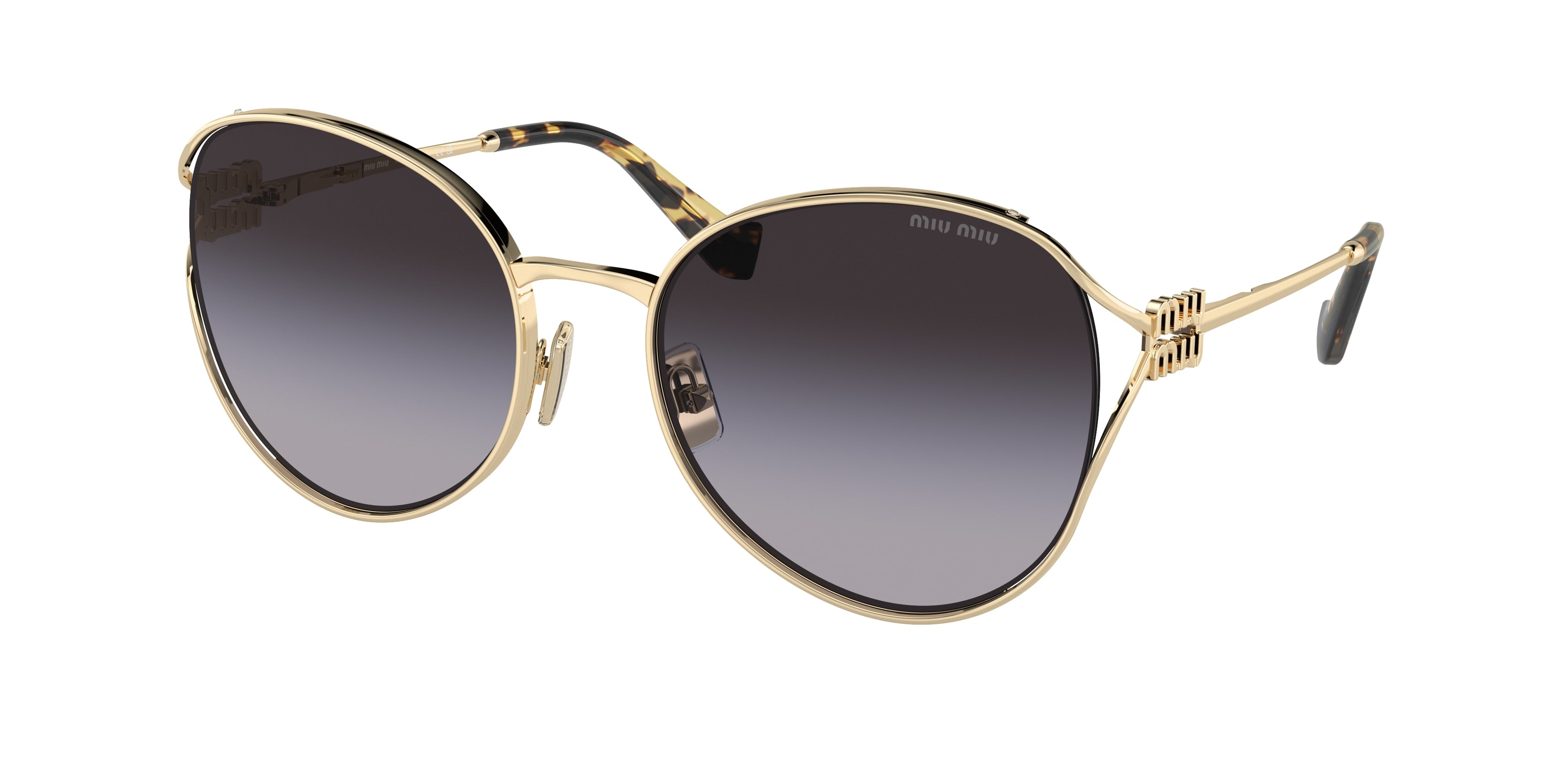 Miu Miu MU53YS Phantos Sunglasses  ZVN5D1-Pale Gold 58-125-20 - Color Map Gold