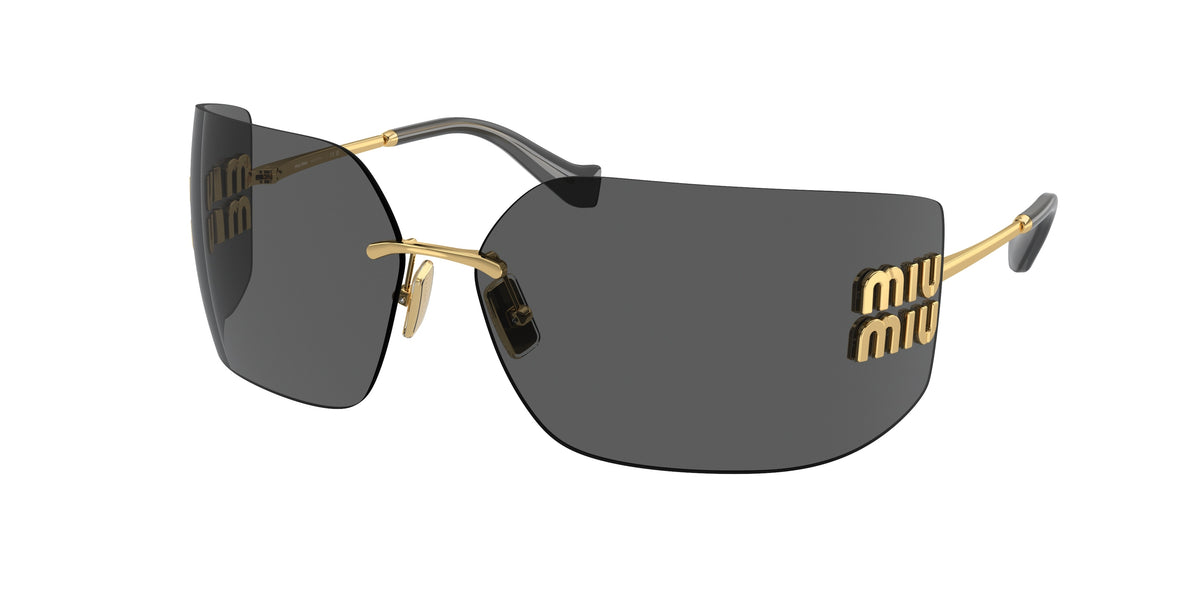Miu Miu MU54YS Irregular Sunglasses  5AK5S0-Gold 80-110-14 - Color Map Gold
