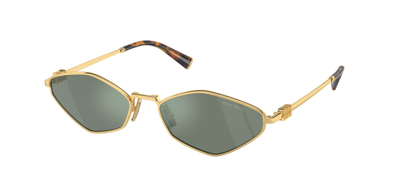 Miu Miu MU56ZS Irregular Sunglasses  5AK04M-Gold 56-140-17 - Color Map Gold