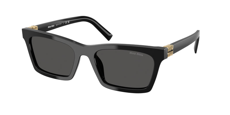 Miu Miu MUA05SF Rectangle Sunglasses  16K08Z-Black 55-140-19 - Color Map Black