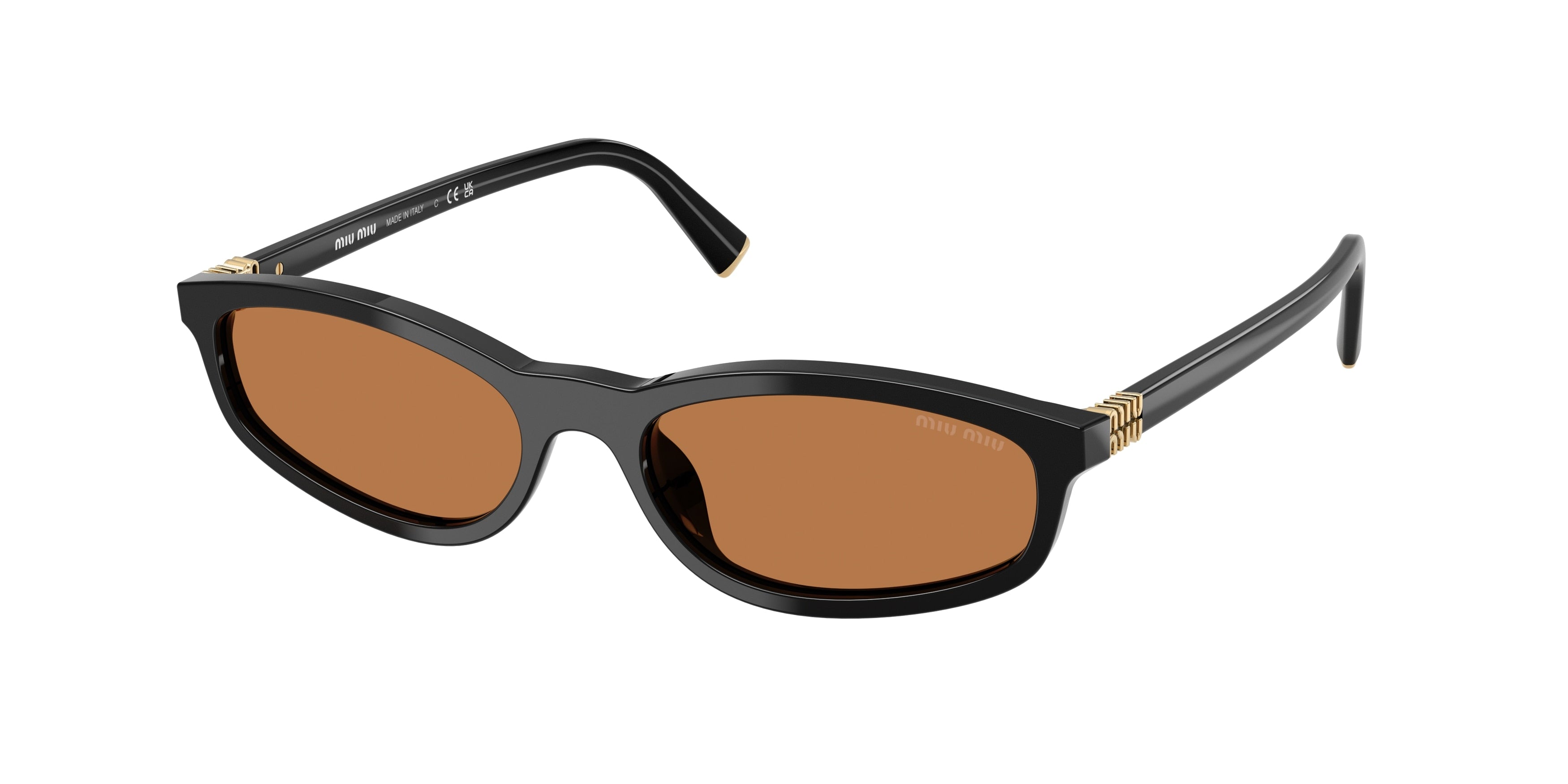 Miu Miu MUA06S Irregular Sunglasses  16K10I-Black 54-140-17 - Color Map Black