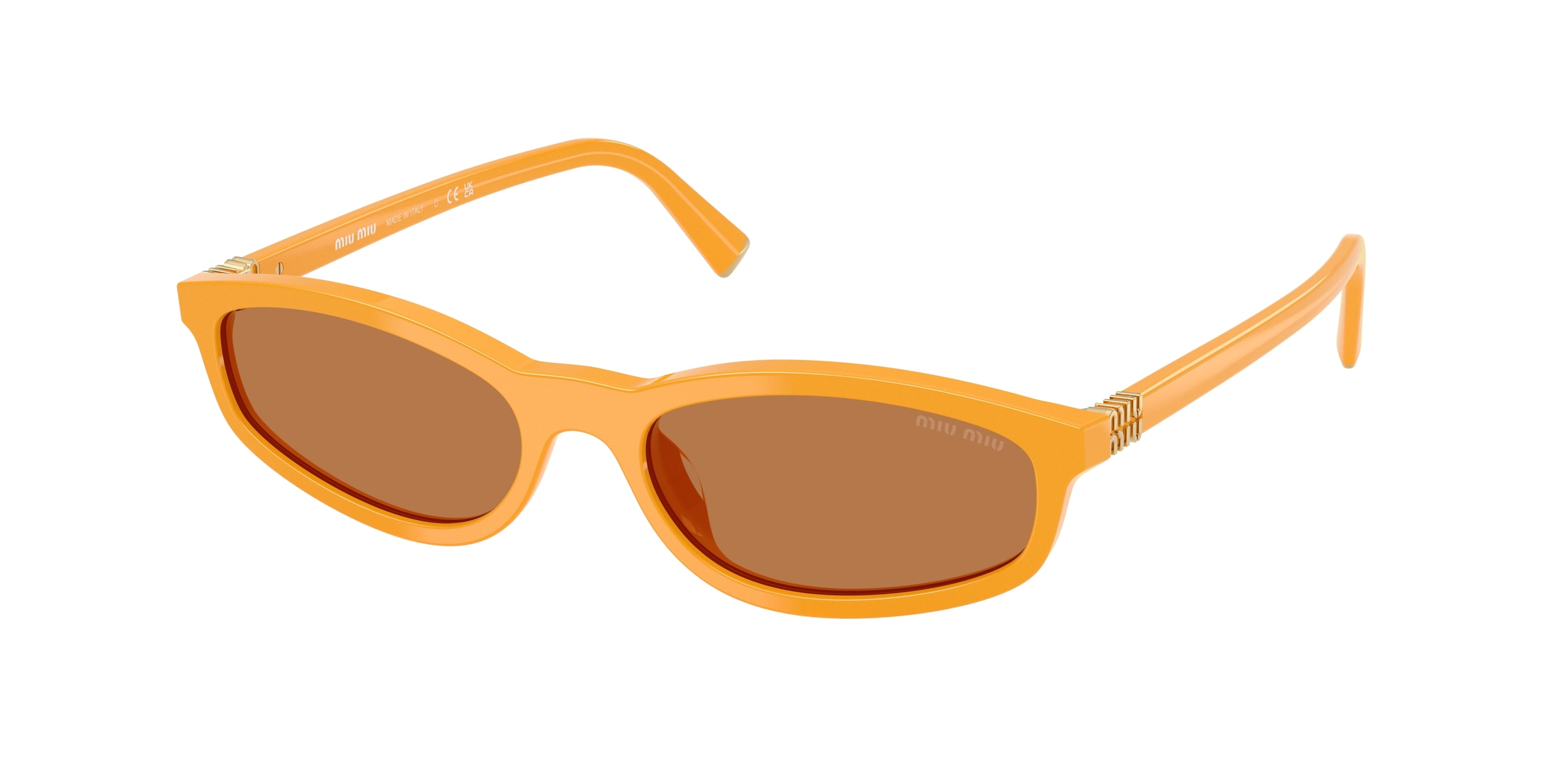 Miu Miu MUA06S Irregular Sunglasses  22D90Q-Soleil 54-140-17 - Color Map Yellow