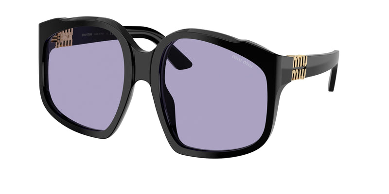 Miu Miu MUA07SF Irregular Sunglasses  16K01O-Black 59-140-17 - Color Map Black