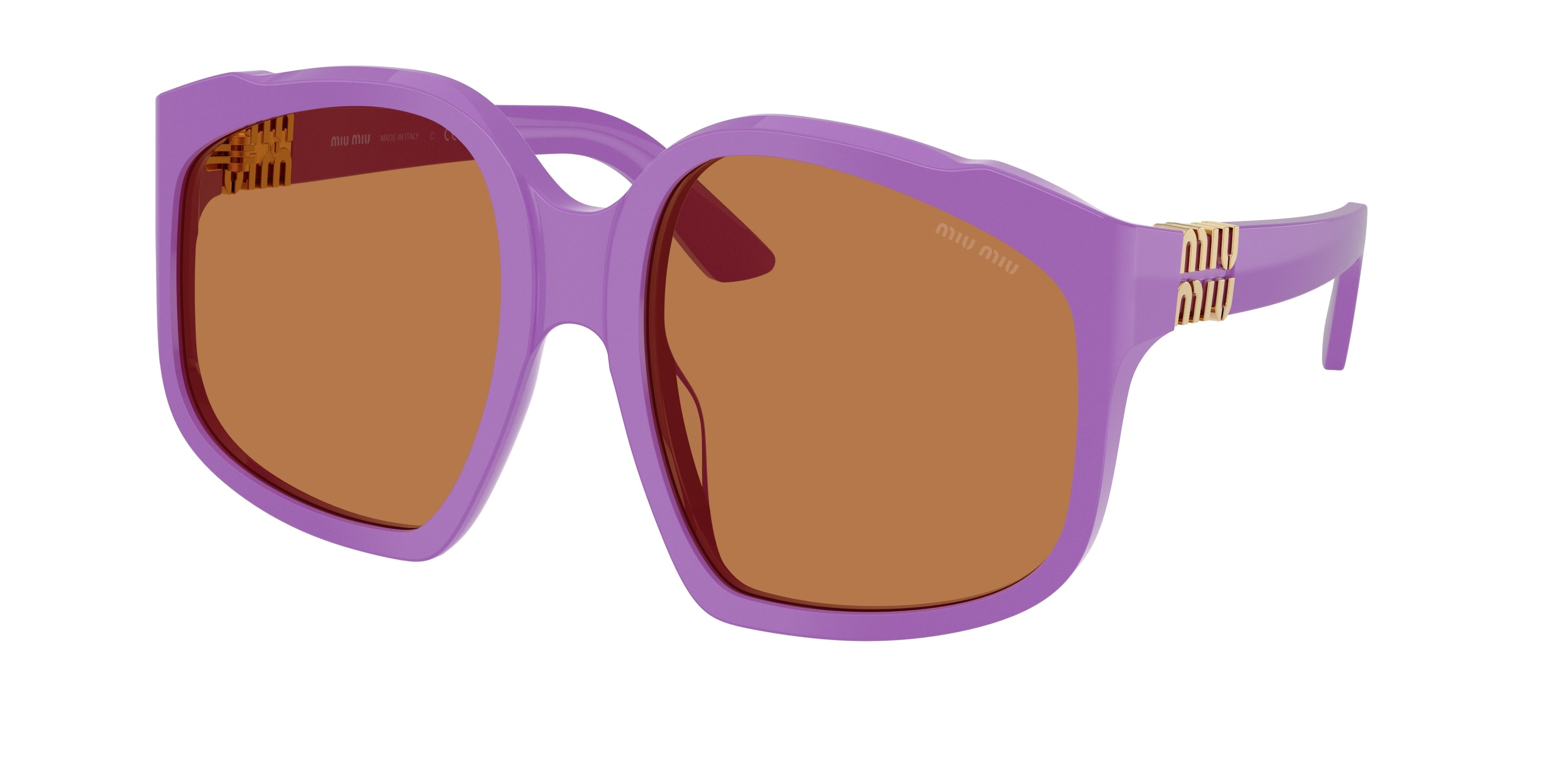 Miu Miu MUA07S Irregular Sunglasses  25D90Q-Violet 59-140-19 - Color Map Violet