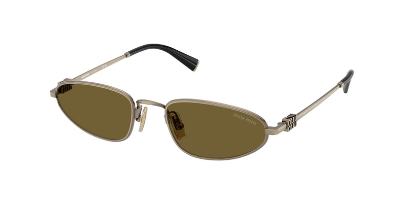 Miu Miu MUA52S Irregular Sunglasses  26C09Z-Old Gold 52-140-19 - Color Map Gold