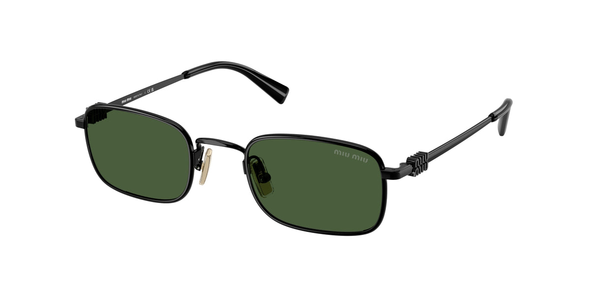 Miu Miu Women Sunglasses Old Gold Brown Rectangle MUA53S 26C09Z NEW AUTHENTIC MU A53S Miu Miu Sunglasses 26C09Z Old Gold - eye-oo.com main image 2