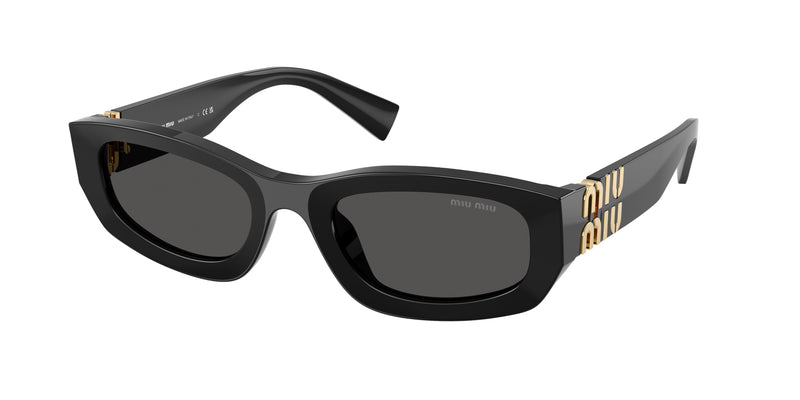 Miu Miu MUB04S Irregular Sunglasses  16K08Z-Black 53-135-22 - Color Map Black