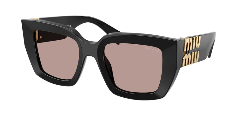 Miu Miu MUB05S Square Sunglasses  16K20I-Black 51-135-21 - Color Map Black