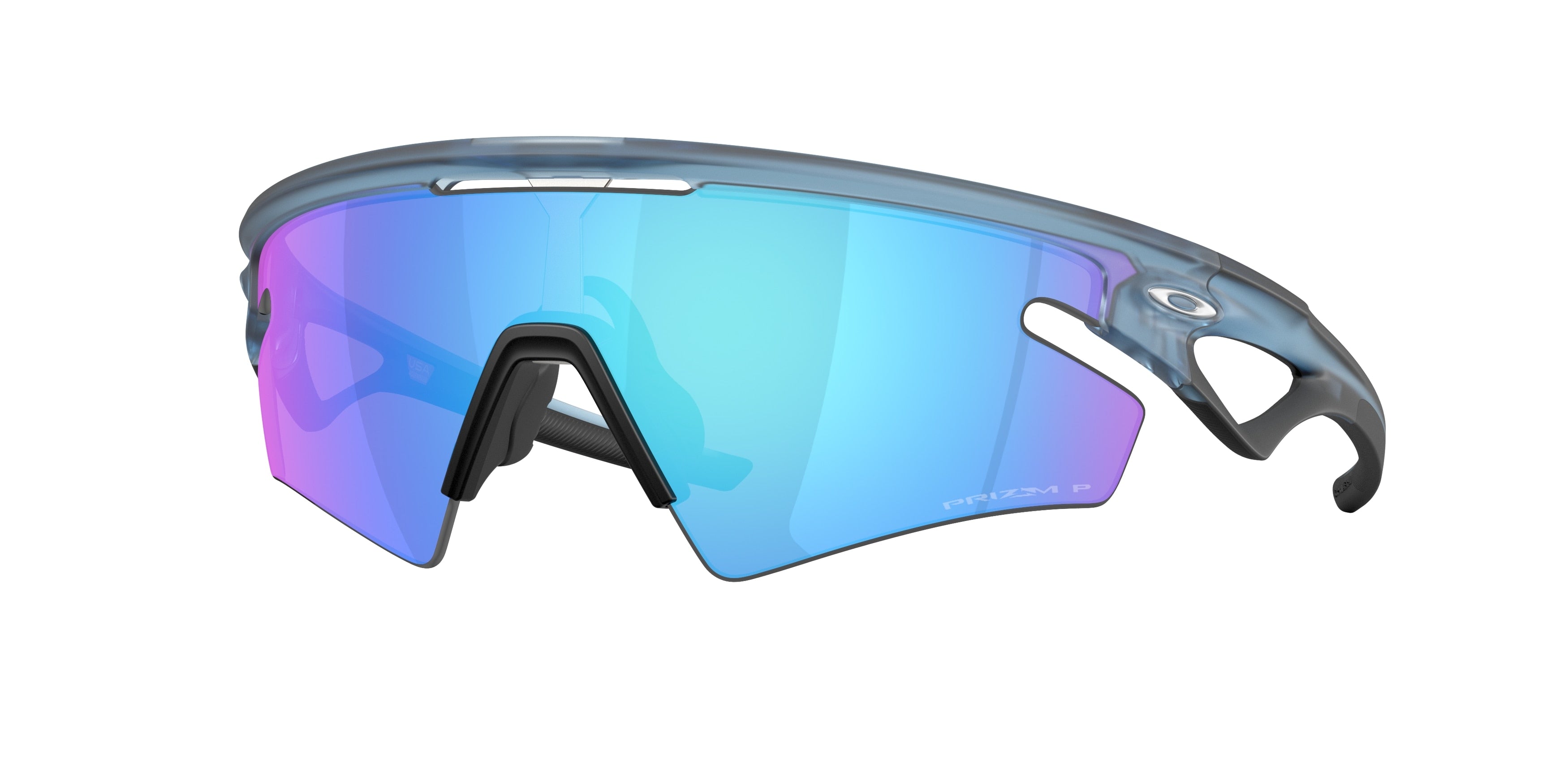 Oakley SPHAERA SLASH OO9499 Rectangle Sunglasses  949903-Matte Transparent Stonewash 36-130-136 - Color Map Blue