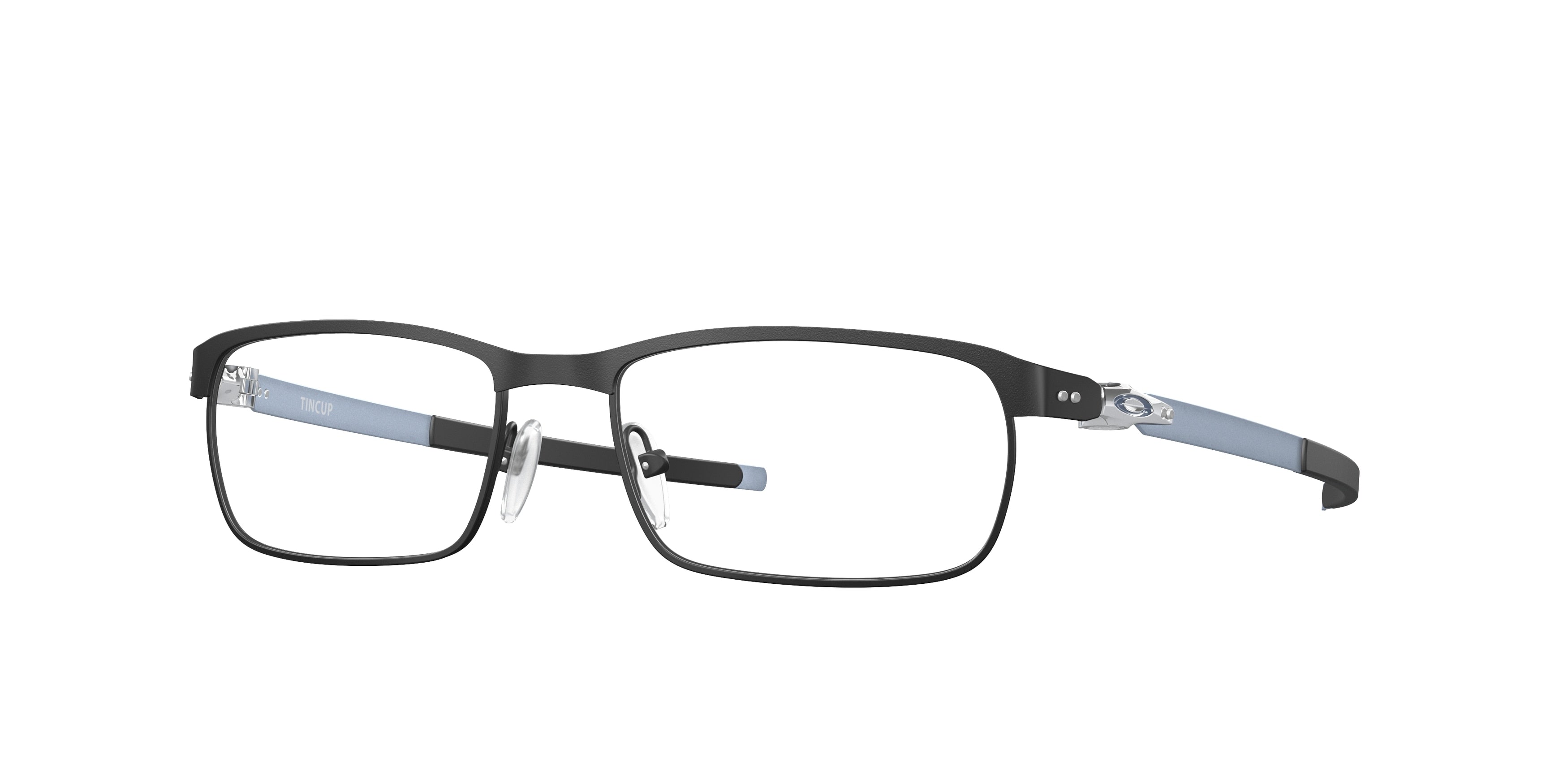 Oakley Optical TINCUP OX3184 Rectangle Eyeglasses  318414-Powder Black 54-135-17 - Color Map Black