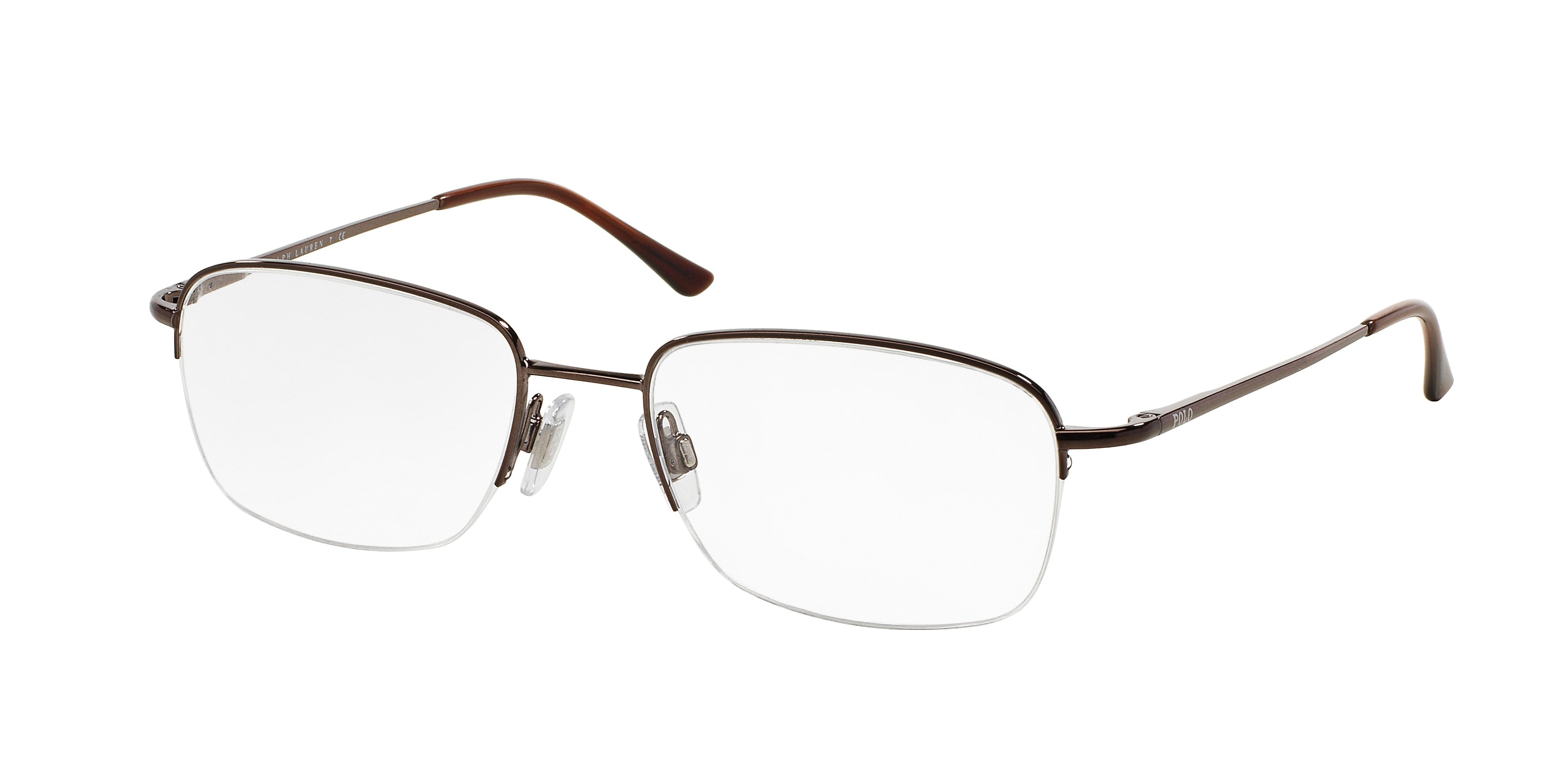 Polo PH1001 Square Eyeglasses  9011-Brown 53-135-19 - Color Map Brown