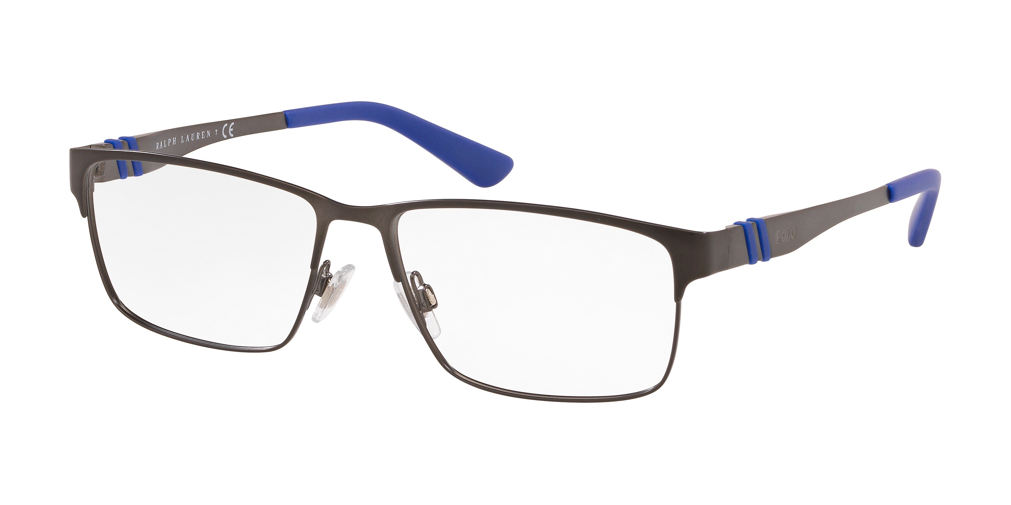 Polo PH1147 Rectangle Eyeglasses  9187-Matte Dark Gunmetal 58-150-16 - Color Map Grey