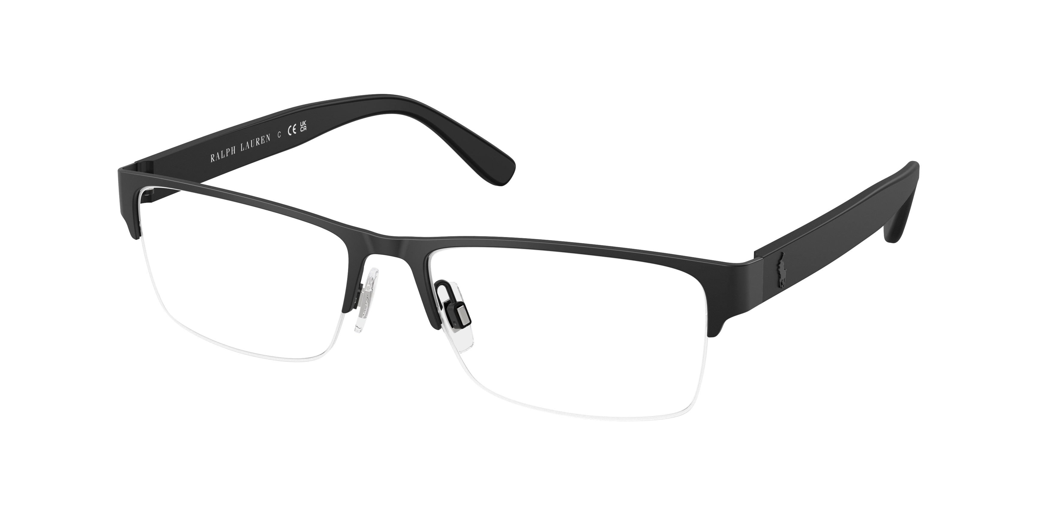 Polo PH1164 Rectangle Eyeglasses  9038-Matte Black 56-145-17 - Color Map Black